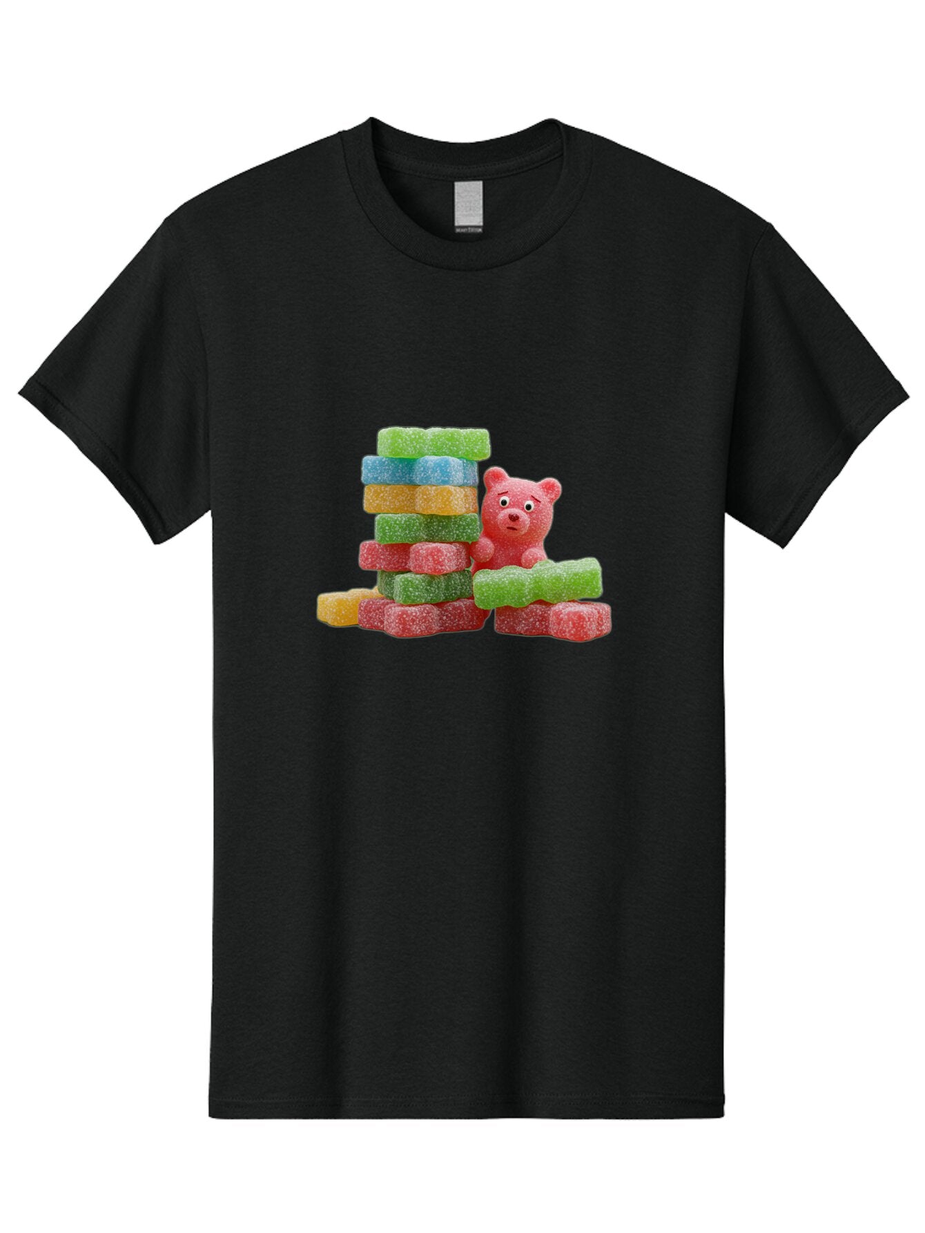Gummy-Bear-Gummies Men'S Graphic Tee, 100% Cotton, Comfortable Casual Summer Wear, Machine Washable, Vintage Camera, Old Camera, Antique Camera, Black Camera, Classic Photography, Photography Equipment, Nostalgic Device, Film Camera, Bam608 3