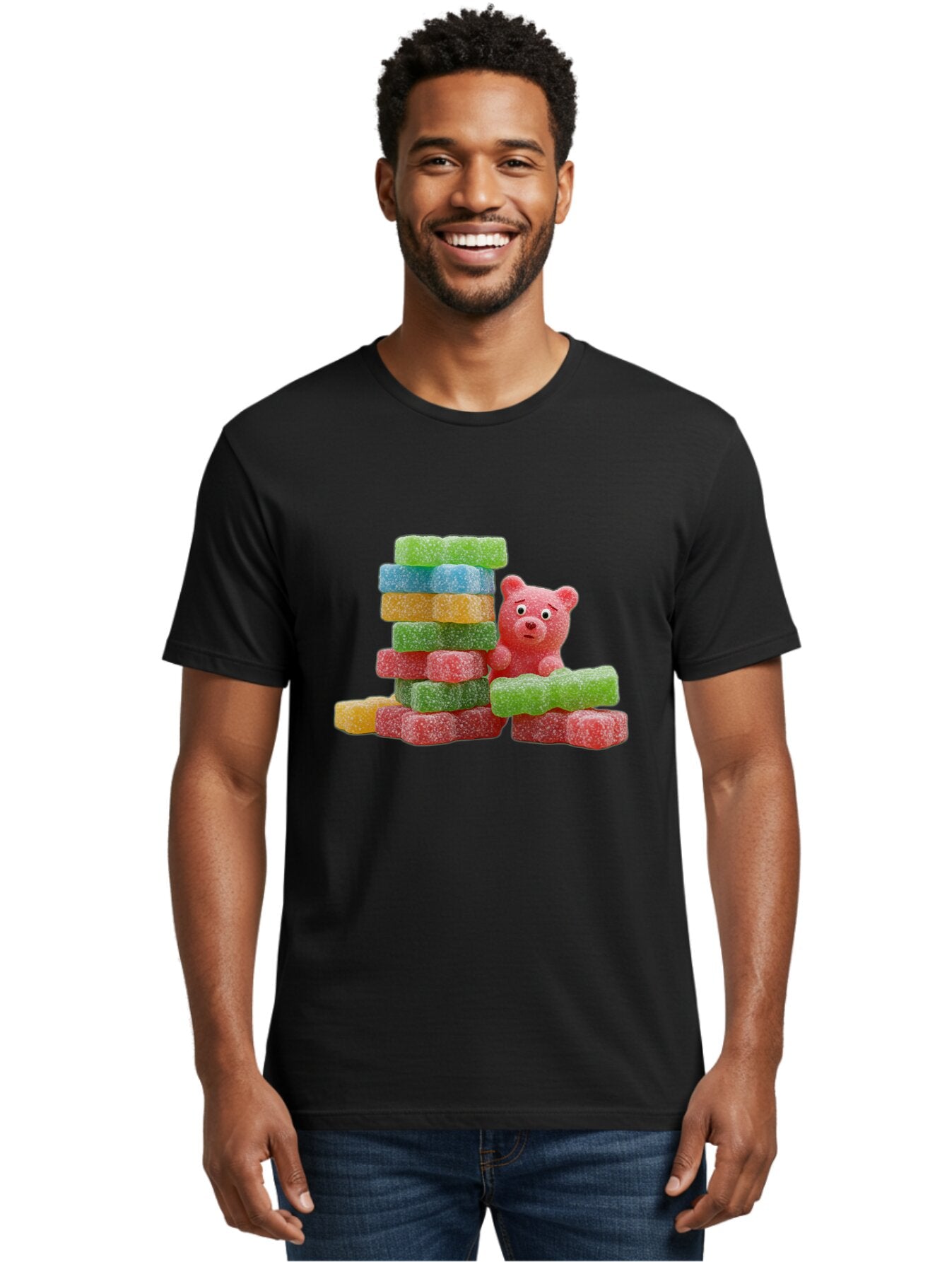 Gummy-Bear-Gummies Men'S Graphic Tee, 100% Cotton, Comfortable Casual Summer Wear, Machine Washable, Vintage Camera, Old Camera, Antique Camera, Black Camera, Classic Photography, Photography Equipment, Nostalgic Device, Film Camera, Bam608 22