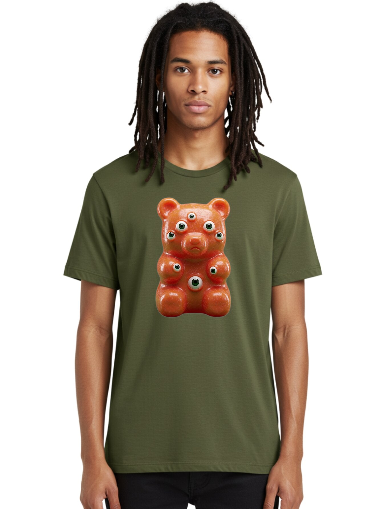 Gummy-Bear-With-Googly-Eyes Men'S Graphic Tee, 100% Cotton, Comfortable Casual Summer Wear, Machine Washable, Vintage Camera, Old Camera, Antique Camera, Black Camera, Classic Photography, Photography Equipment, Nostalgic Device, Film Camera, Bam613 26
