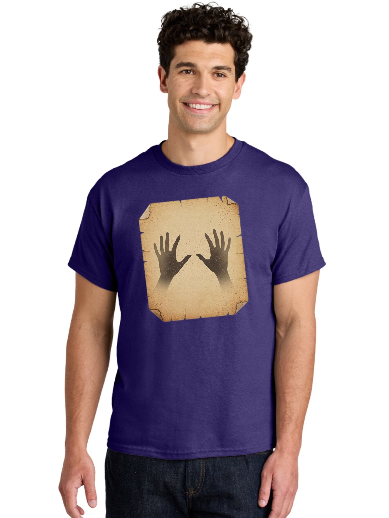 Hands Men'S Graphic Tee, 100% Cotton, Comfortable Casual Summer Wear, Machine Washable, Vintage Camera, Old Camera, Antique Camera, Black Camera, Classic Photography, Photography Equipment, Nostalgic Device, Film Camera, Camera Art Bam620 28