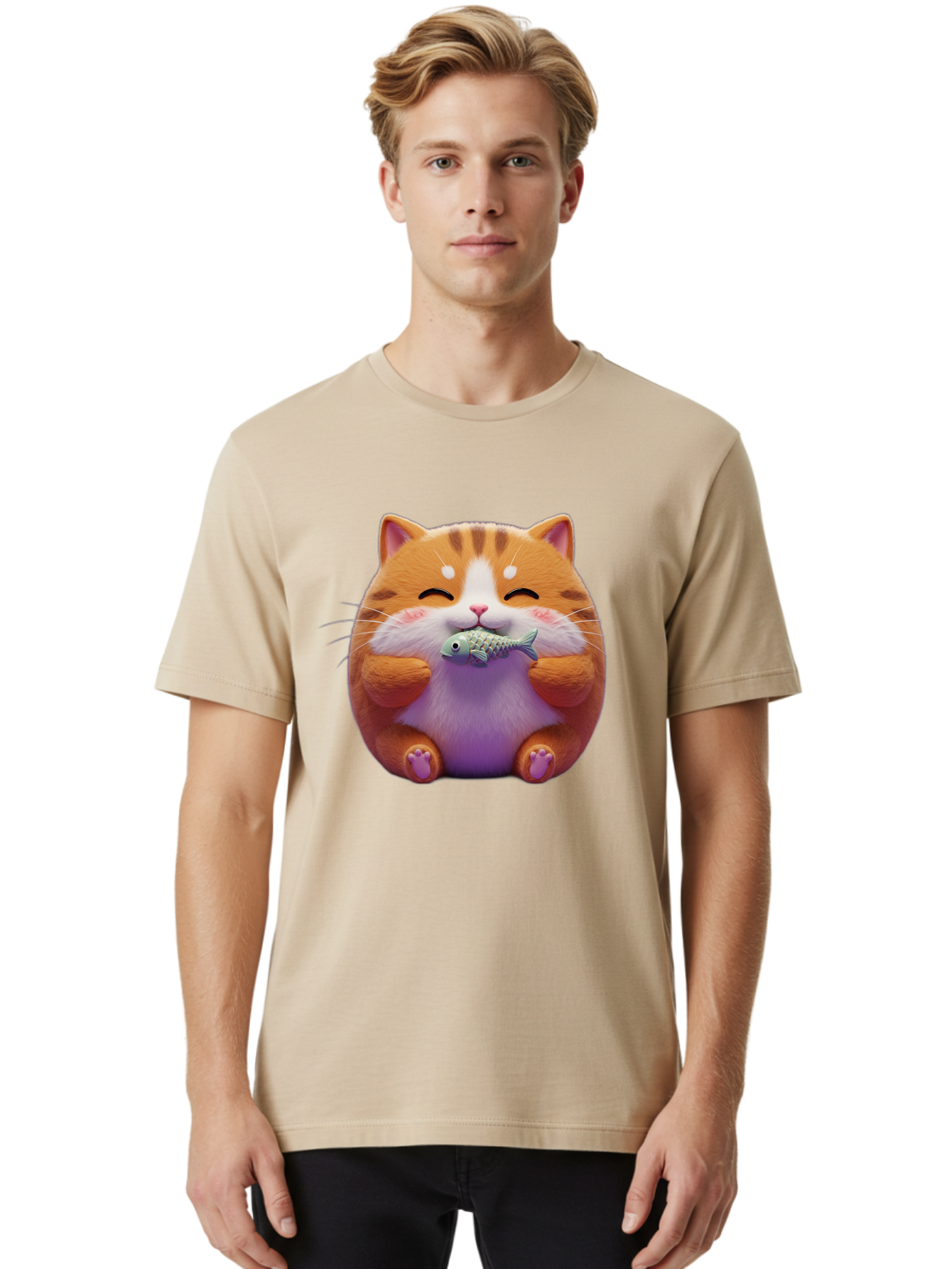 Happy-Cat-With-Fish Men'S Graphic Tee, 100% Cotton, Comfortable Casual Summer Wear, Machine Washable, Vintage Camera, Old Camera, Antique Camera, Black Camera, Classic Photography, Photography Equipment, Nostalgic Device, Film Camera, Bam621 30