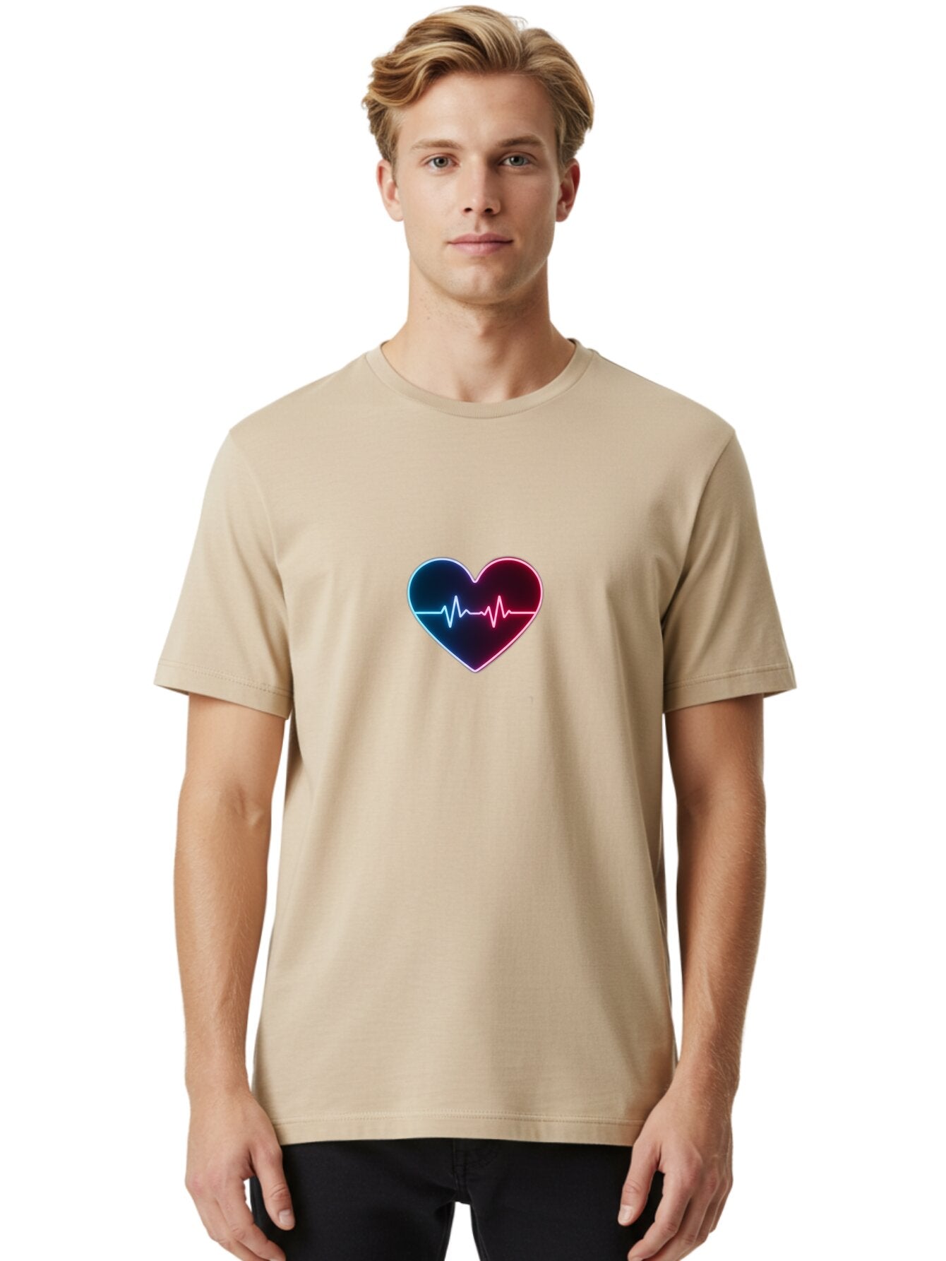 Heart-Ecg Men'S Graphic Tee, 100% Cotton, Comfortable Casual Summer Wear, Machine Washable, Vintage Camera, Old Camera, Antique Camera, Black Camera, Classic Photography, Photography Equipment, Nostalgic Device, Film Camera, Camera Art Bam632 22
