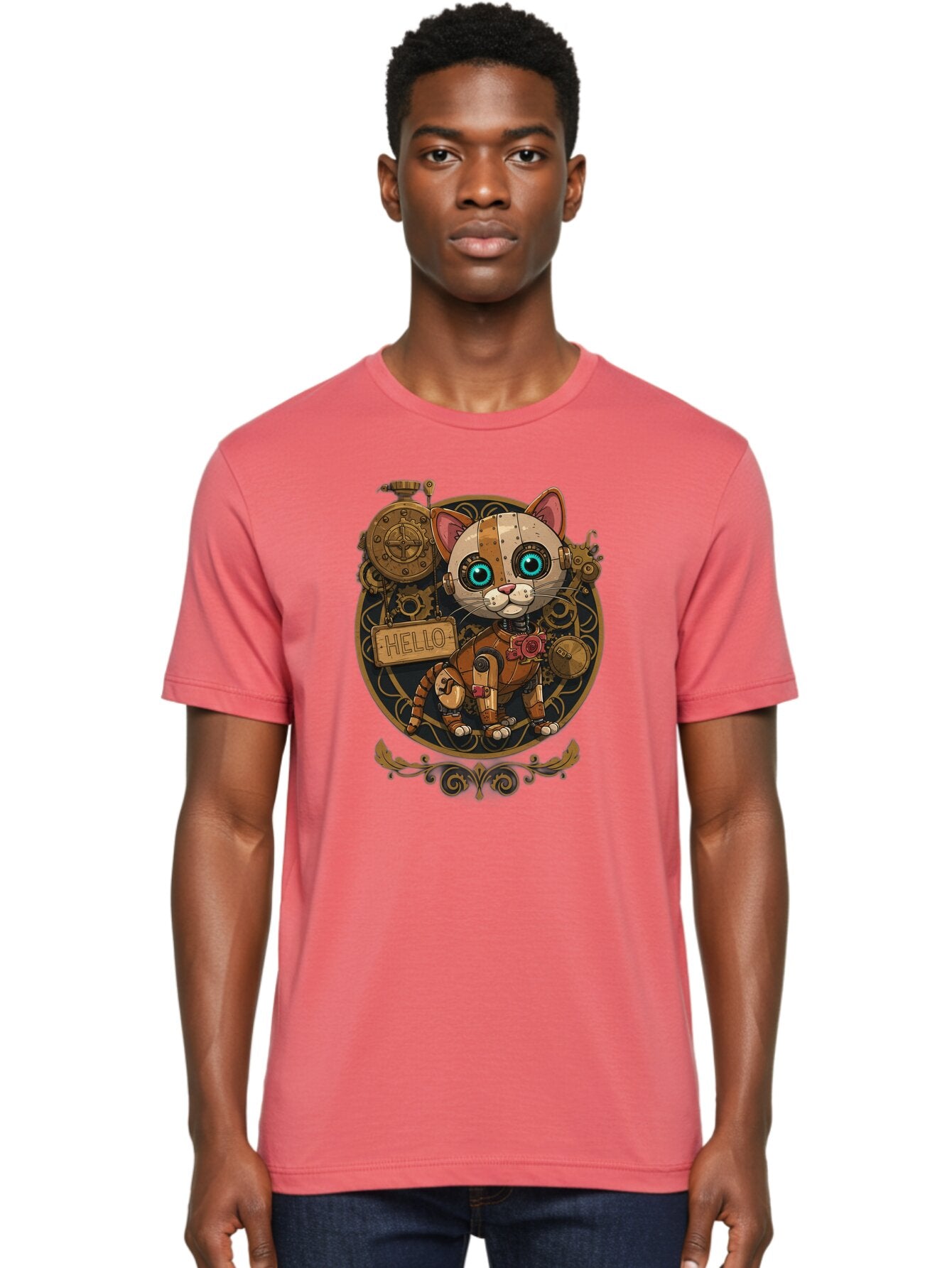 Hello-Cat Men'S Graphic Tee, 100% Cotton, Comfortable Casual Summer Wear, Machine Washable, Vintage Camera, Old Camera, Antique Camera, Black Camera, Classic Photography, Photography Equipment, Nostalgic Device, Film Camera, Camera Art Bam639 23