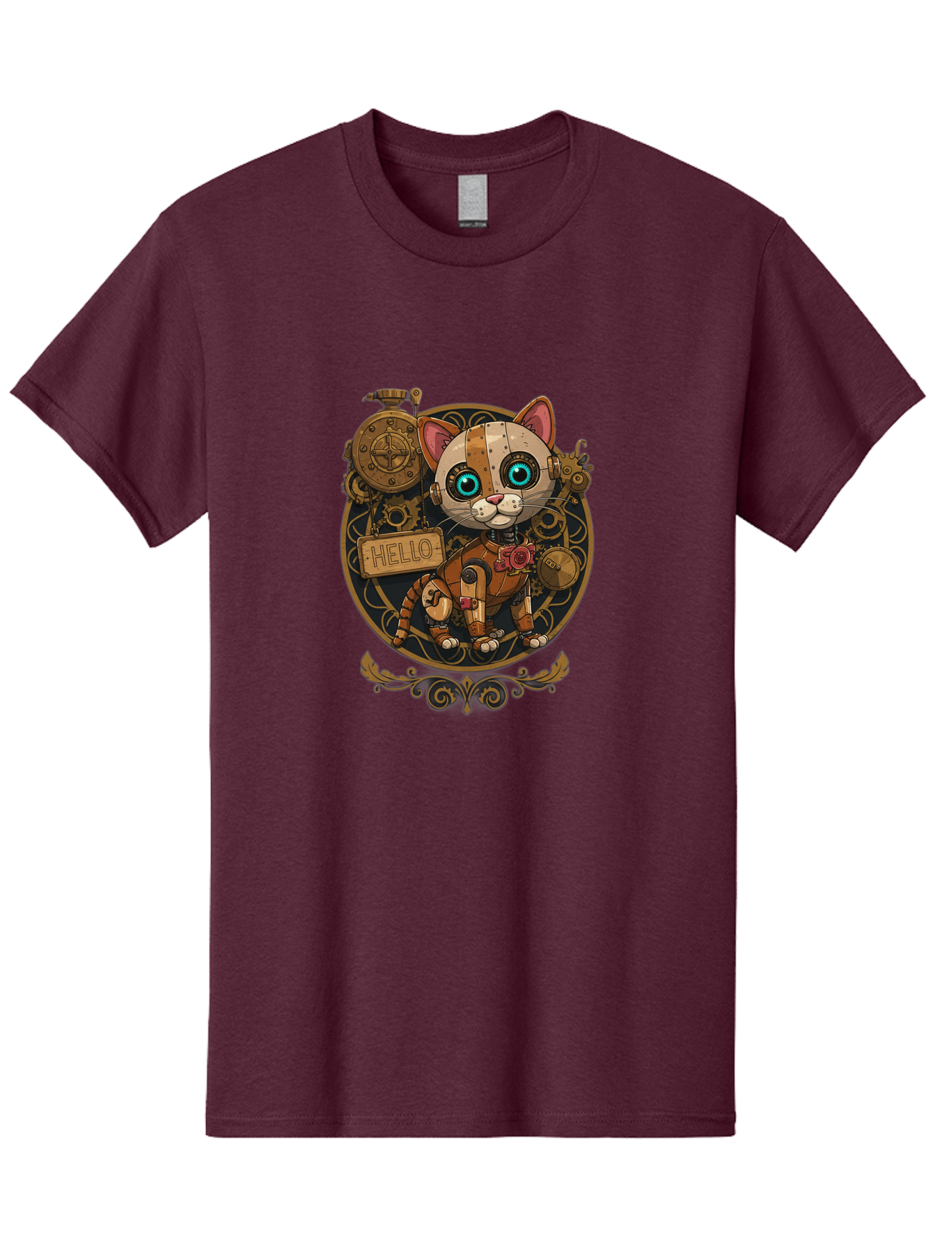 Hello-Cat Men'S Graphic Tee, 100% Cotton, Comfortable Casual Summer Wear, Machine Washable, Vintage Camera, Old Camera, Antique Camera, Black Camera, Classic Photography, Photography Equipment, Nostalgic Device, Film Camera, Camera Art Bam639