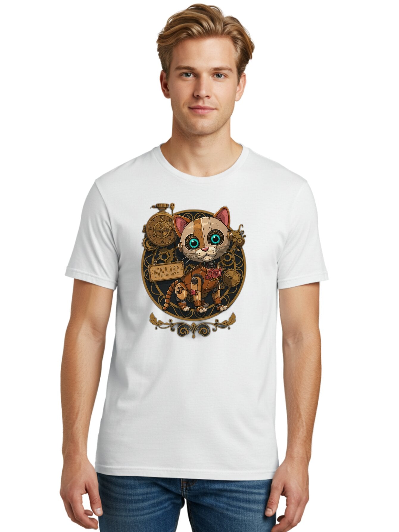 Hello-Cat Men'S Graphic Tee, 100% Cotton, Comfortable Casual Summer Wear, Machine Washable, Vintage Camera, Old Camera, Antique Camera, Black Camera, Classic Photography, Photography Equipment, Nostalgic Device, Film Camera, Camera Art Bam639 20