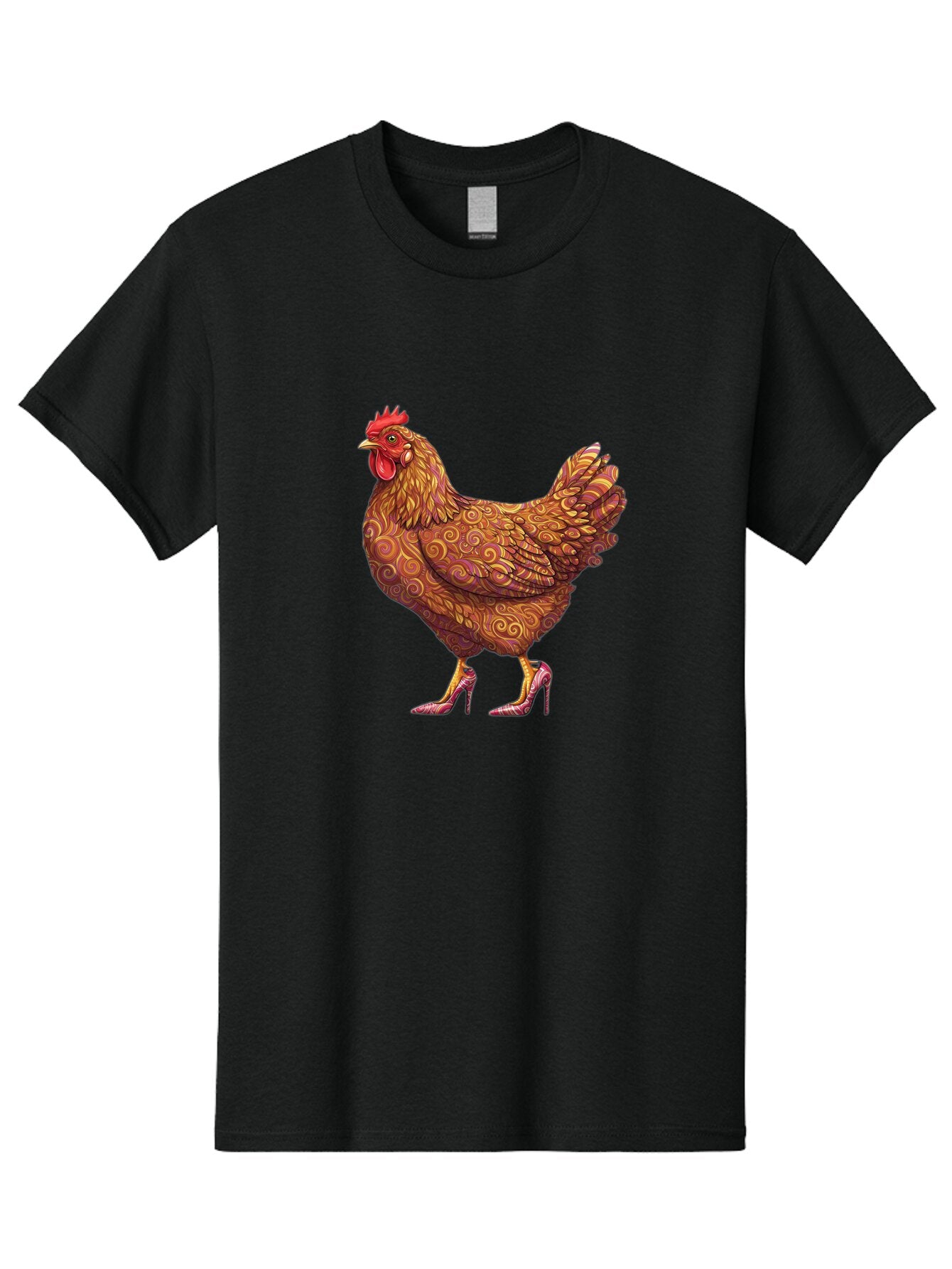 High-Heel-Chicken-1 Men'S Graphic Tee, 100% Cotton, Comfortable Casual Summer Wear, Machine Washable, Vintage Camera, Old Camera, Antique Camera, Black Camera, Classic Photography, Photography Equipment, Nostalgic Device, Film Camera, Bam645 12
