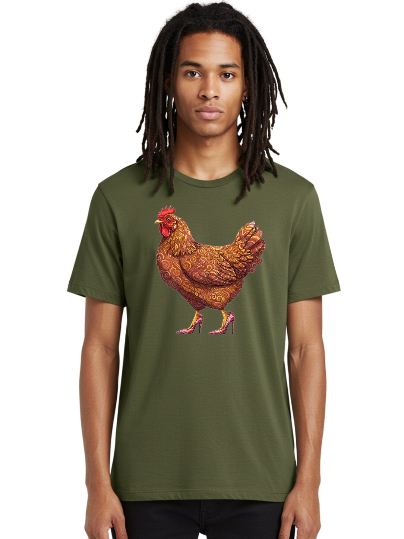 High-Heel-Chicken-1 Men'S Graphic Tee, 100% Cotton, Comfortable Casual Summer Wear, Machine Washable, Vintage Camera, Old Camera, Antique Camera, Black Camera, Classic Photography, Photography Equipment, Nostalgic Device, Film Camera, Bam645 19