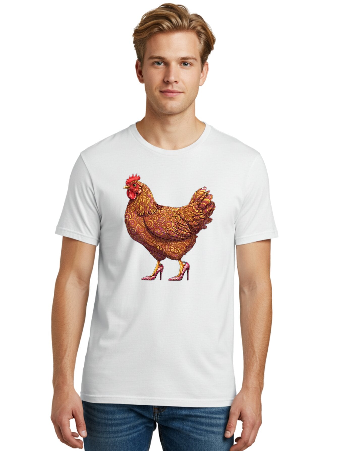 High-Heel-Chicken-1 Men'S Graphic Tee, 100% Cotton, Comfortable Casual Summer Wear, Machine Washable, Vintage Camera, Old Camera, Antique Camera, Black Camera, Classic Photography, Photography Equipment, Nostalgic Device, Film Camera, Bam645 22