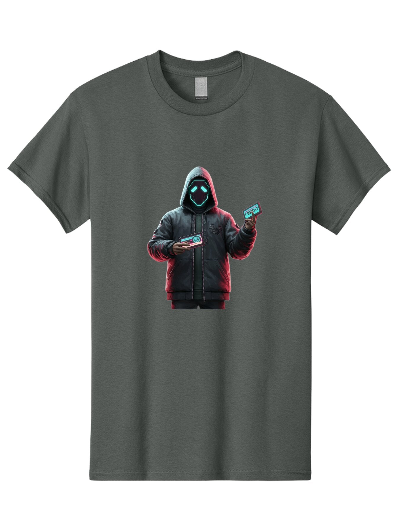 Hooded-Figure-With-Credit-Cards Men'S Graphic Tee, 100% Cotton, Comfortable Casual Summer Wear, Machine Washable, Vintage Camera, Old Camera, Antique Camera, Black Camera, Classic Photography, Photography Equipment, Nostalgic Device, Bam651 14