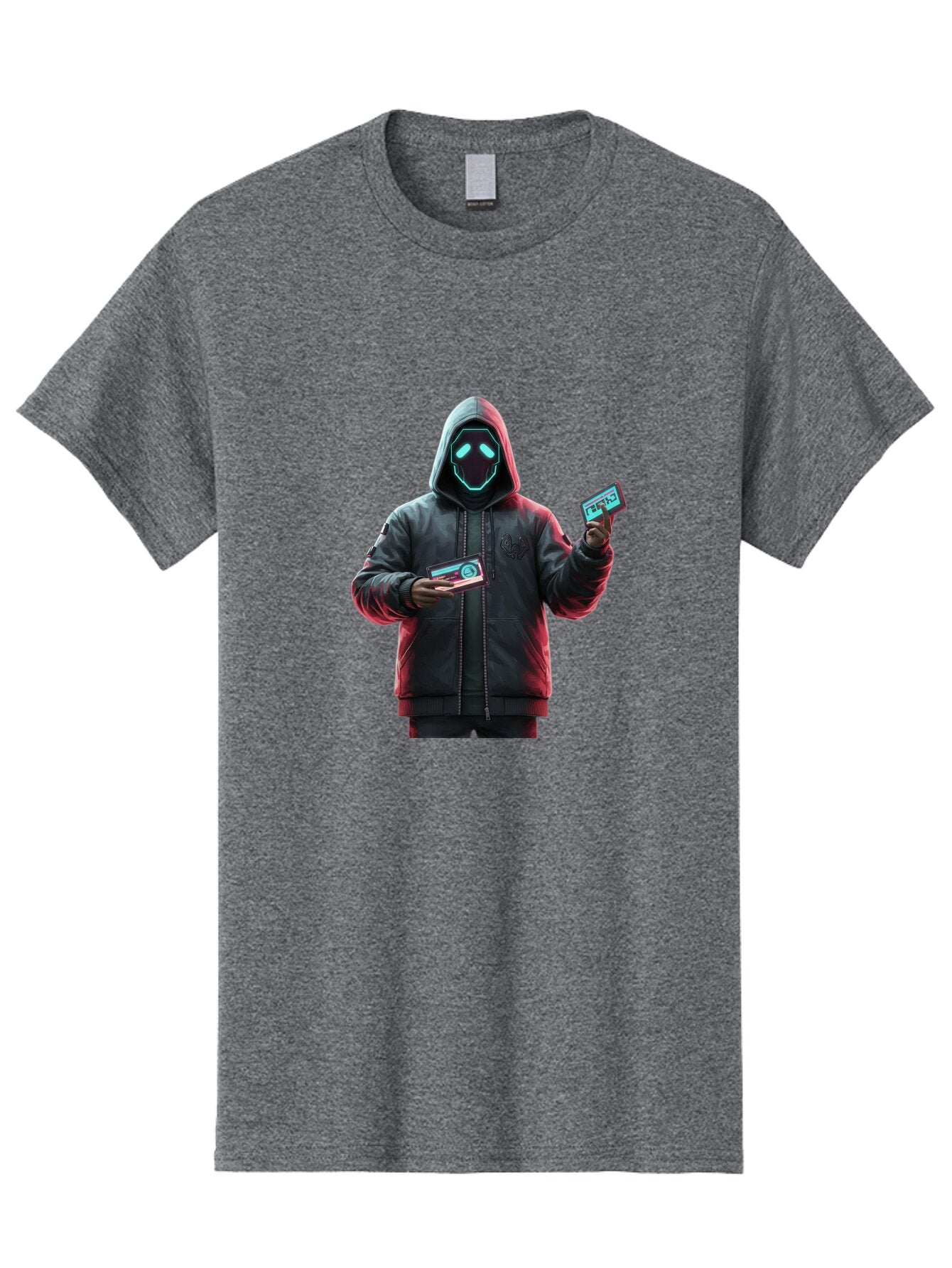 Hooded-Figure-With-Credit-Cards Men'S Graphic Tee, 100% Cotton, Comfortable Casual Summer Wear, Machine Washable, Vintage Camera, Old Camera, Antique Camera, Black Camera, Classic Photography, Photography Equipment, Nostalgic Device, Bam651 7