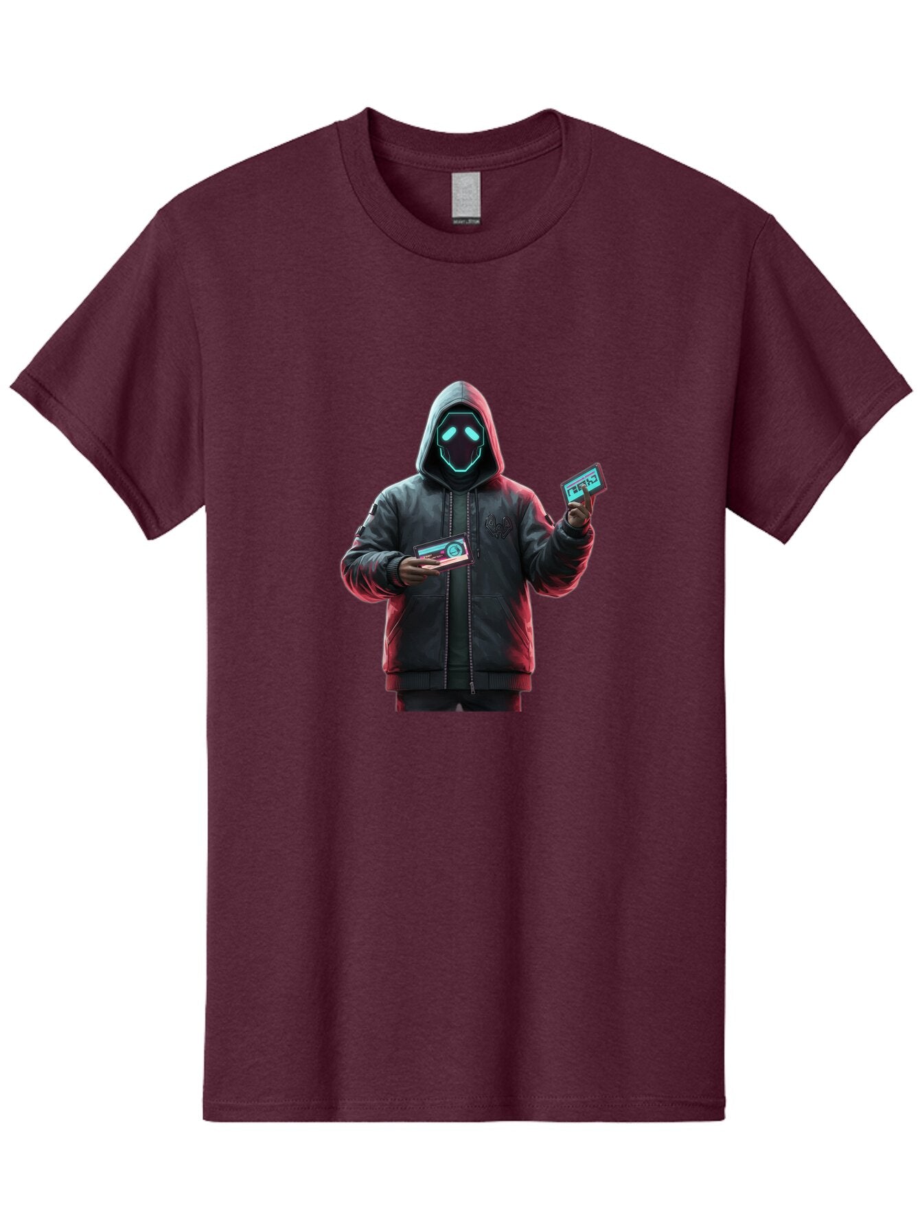 Hooded-Figure-With-Credit-Cards Men'S Graphic Tee, 100% Cotton, Comfortable Casual Summer Wear, Machine Washable, Vintage Camera, Old Camera, Antique Camera, Black Camera, Classic Photography, Photography Equipment, Nostalgic Device, Bam651 4
