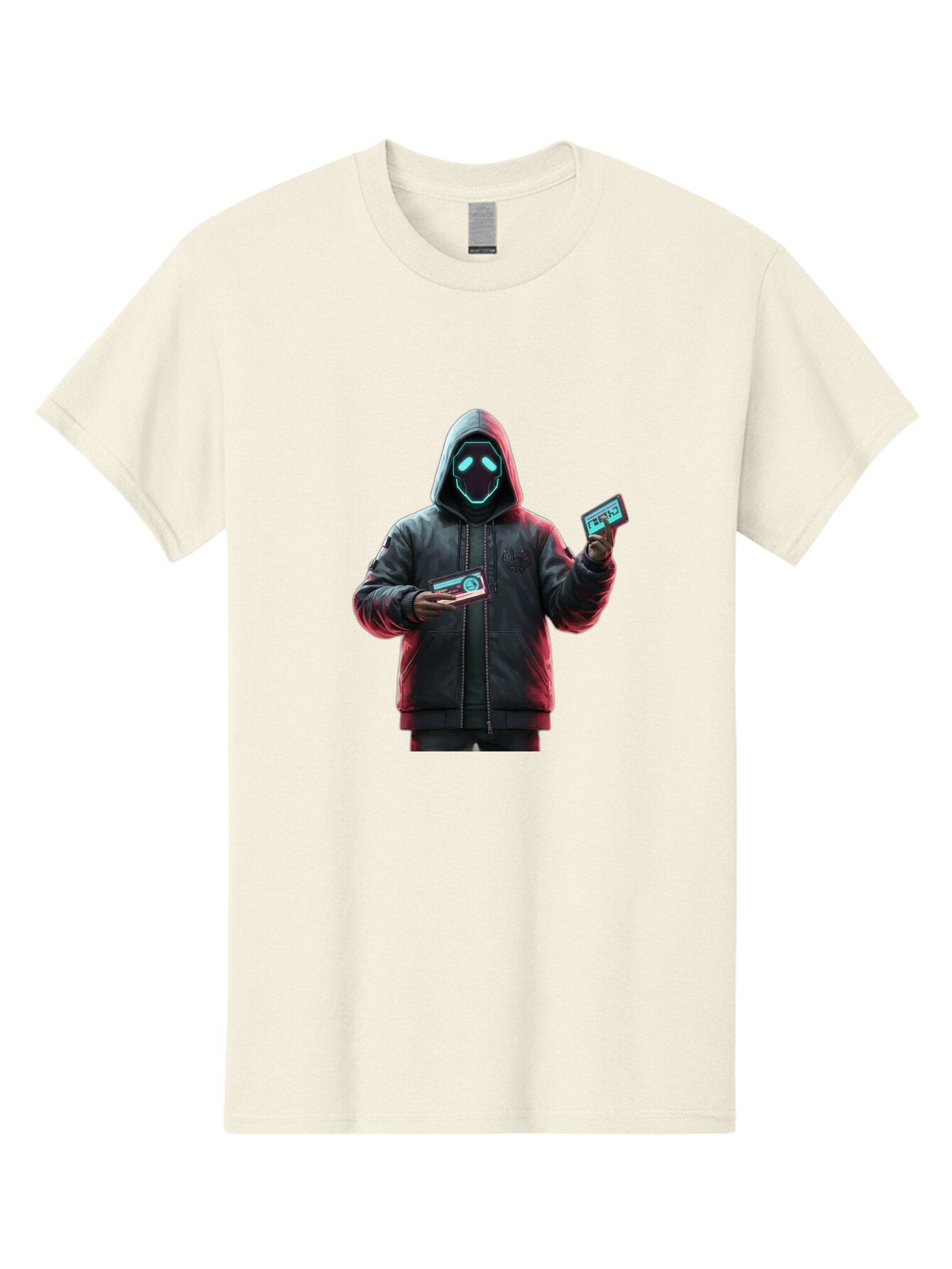 Hooded-Figure-With-Credit-Cards Men'S Graphic Tee, 100% Cotton, Comfortable Casual Summer Wear, Machine Washable, Vintage Camera, Old Camera, Antique Camera, Black Camera, Classic Photography, Photography Equipment, Nostalgic Device, Bam651 11