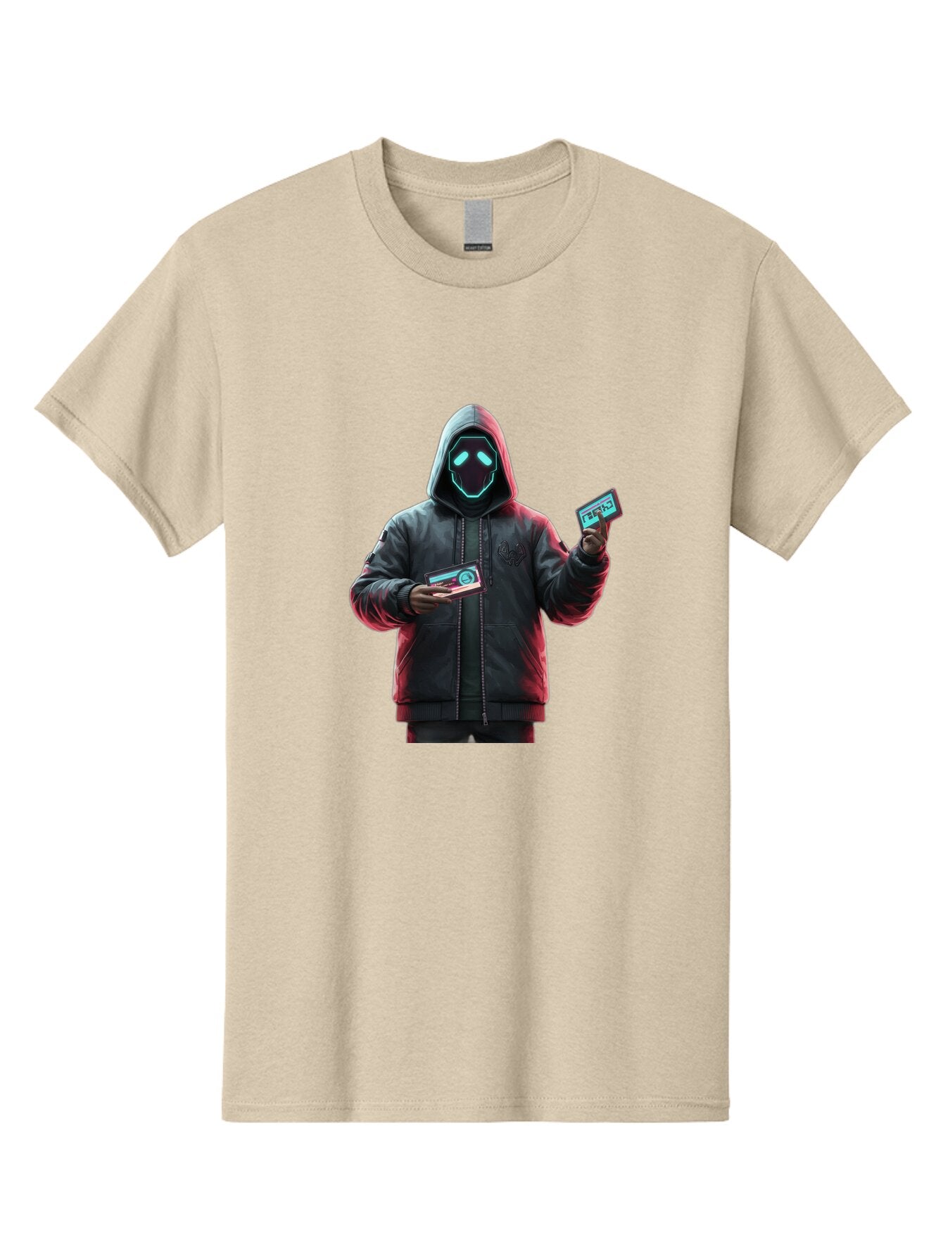 Hooded-Figure-With-Credit-Cards Men'S Graphic Tee, 100% Cotton, Comfortable Casual Summer Wear, Machine Washable, Vintage Camera, Old Camera, Antique Camera, Black Camera, Classic Photography, Photography Equipment, Nostalgic Device, Bam651 15
