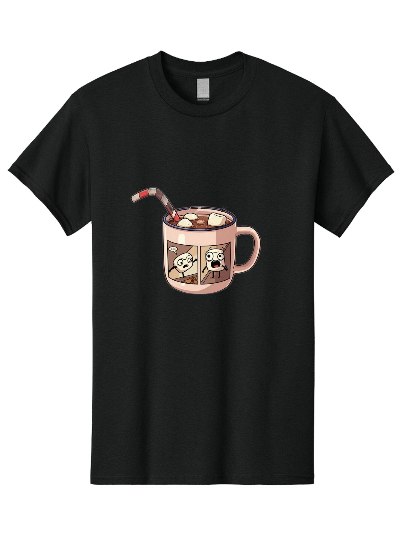 Hot-Chocolate-3 Men'S Graphic Tee, 100% Cotton, Comfortable Casual Summer Wear, Machine Washable, Vintage Camera, Old Camera, Antique Camera, Black Camera, Classic Photography, Photography Equipment, Nostalgic Device, Film Camera, Camera Art Bam660 15