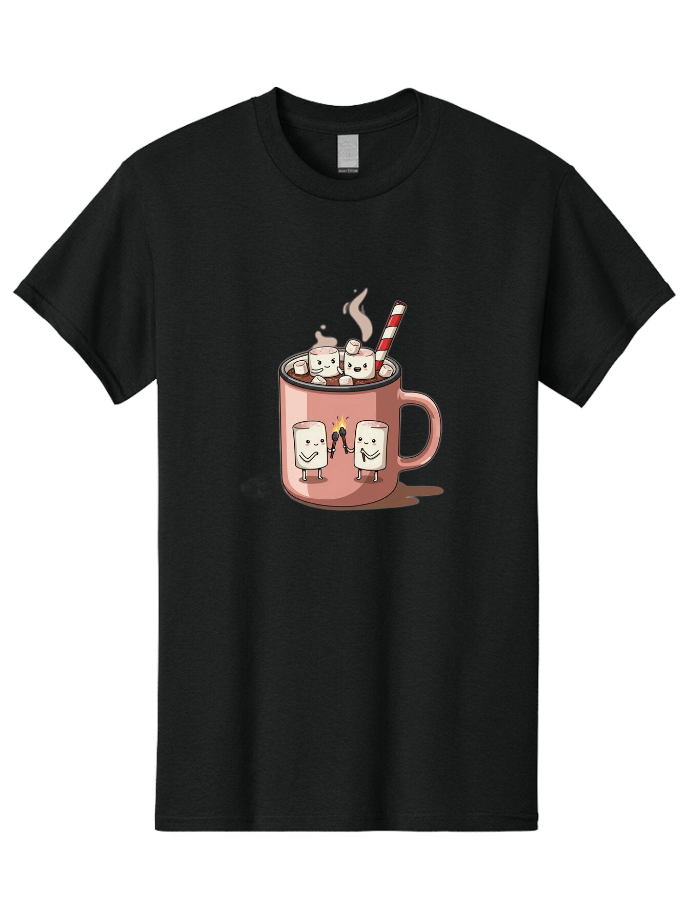 Hot-Chocolate-Marshmallows Men'S Graphic Tee, 100% Cotton, Comfortable Casual Summer Wear, Machine Washable, Vintage Camera, Old Camera, Antique Camera, Black Camera, Classic Photography, Photography Equipment, Nostalgic Device, Film Camera, Bam661 9