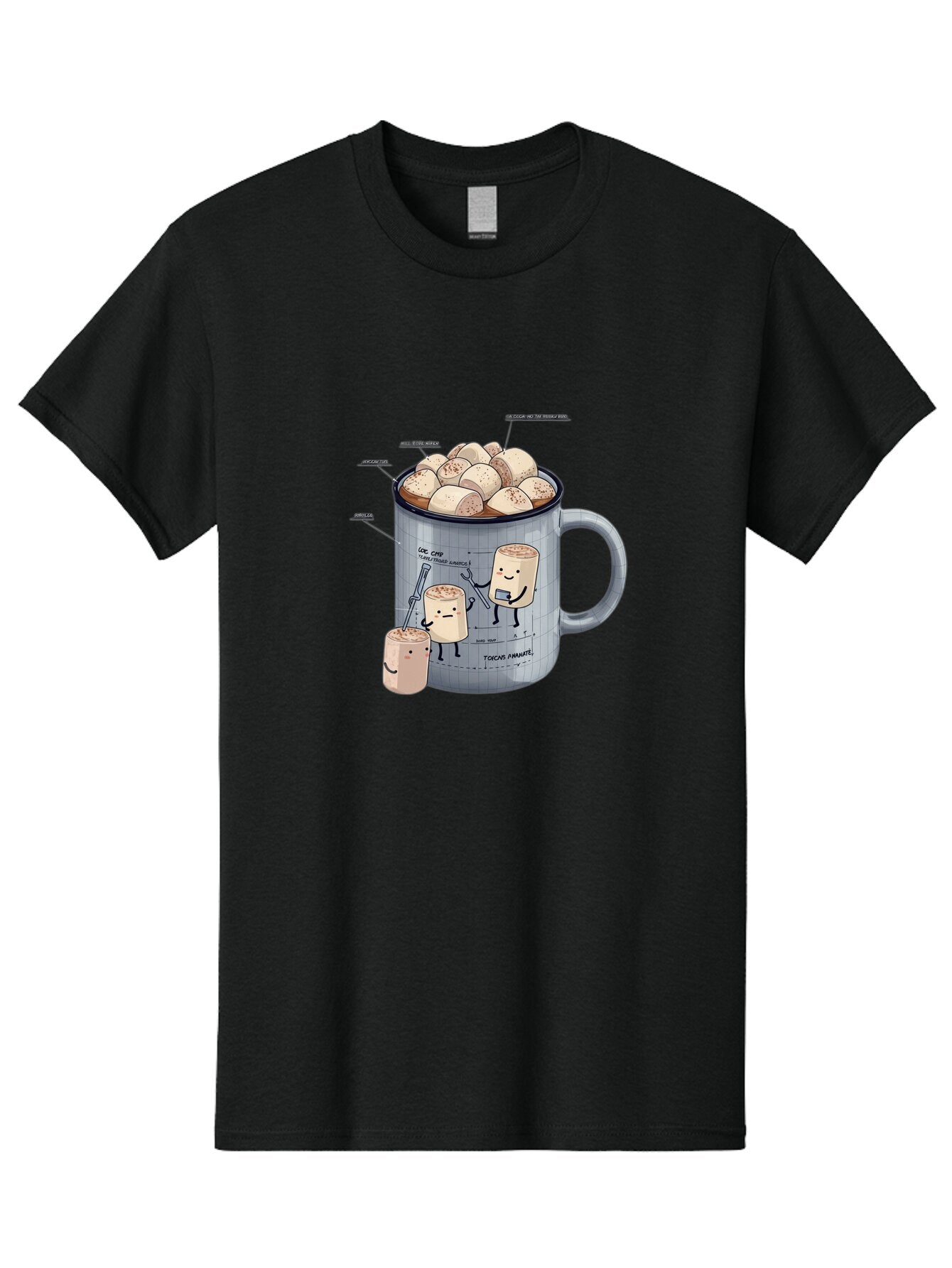 Hot-Chocolate-Mug-With-Marshmallow-1 Men'S Graphic Tee, 100% Cotton, Comfortable Casual Summer Wear, Machine Washable, Vintage Camera, Old Camera, Antique Camera, Black Camera, Classic Photography, Photography Equipment, Nostalgic Device, Bam664 5