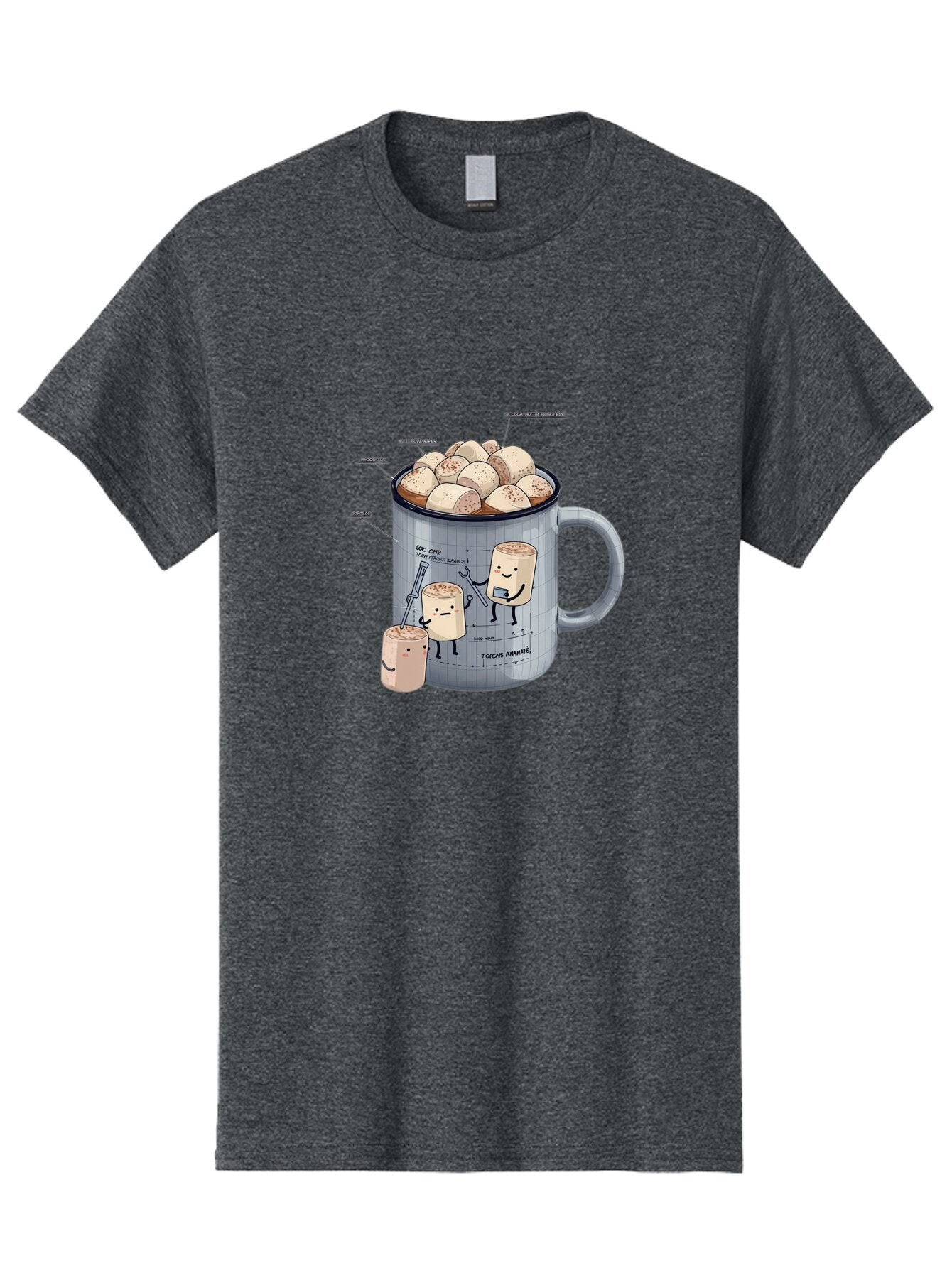 Hot-Chocolate-Mug-With-Marshmallow-1 Men'S Graphic Tee, 100% Cotton, Comfortable Casual Summer Wear, Machine Washable, Vintage Camera, Old Camera, Antique Camera, Black Camera, Classic Photography, Photography Equipment, Nostalgic Device, Bam664
