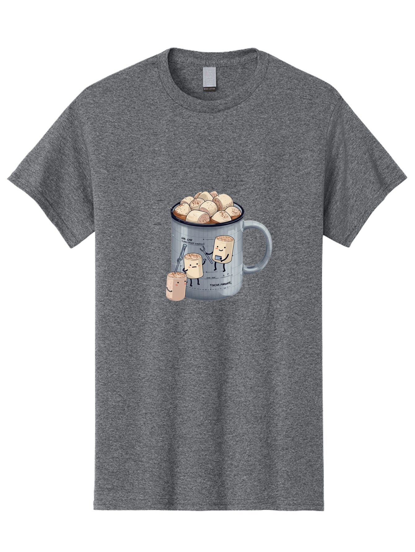Hot-Chocolate-Mug-With-Marshmallow-1 Men'S Graphic Tee, 100% Cotton, Comfortable Casual Summer Wear, Machine Washable, Vintage Camera, Old Camera, Antique Camera, Black Camera, Classic Photography, Photography Equipment, Nostalgic Device, Bam664 3