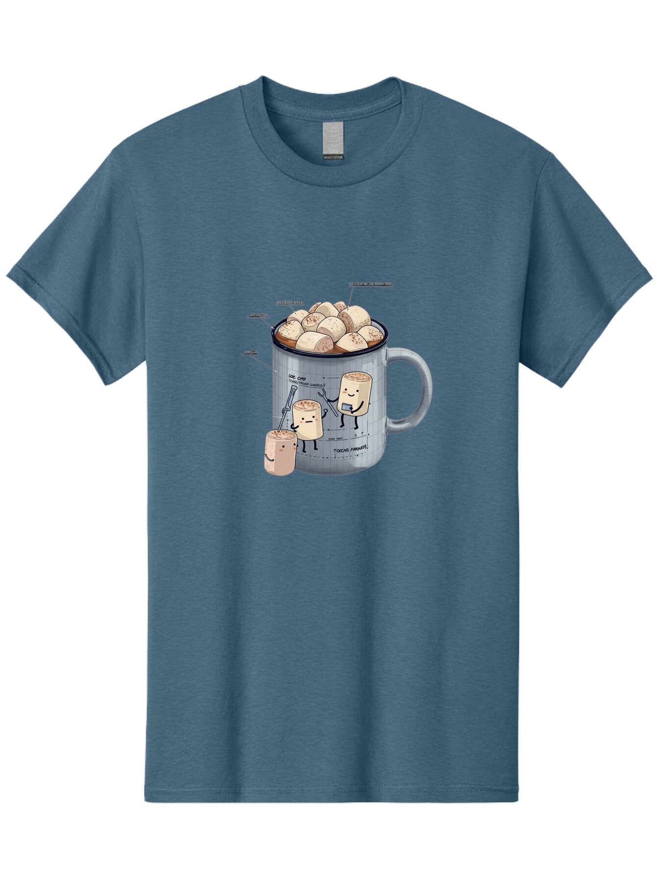 Hot-Chocolate-Mug-With-Marshmallow-1 Men'S Graphic Tee, 100% Cotton, Comfortable Casual Summer Wear, Machine Washable, Vintage Camera, Old Camera, Antique Camera, Black Camera, Classic Photography, Photography Equipment, Nostalgic Device, Bam664