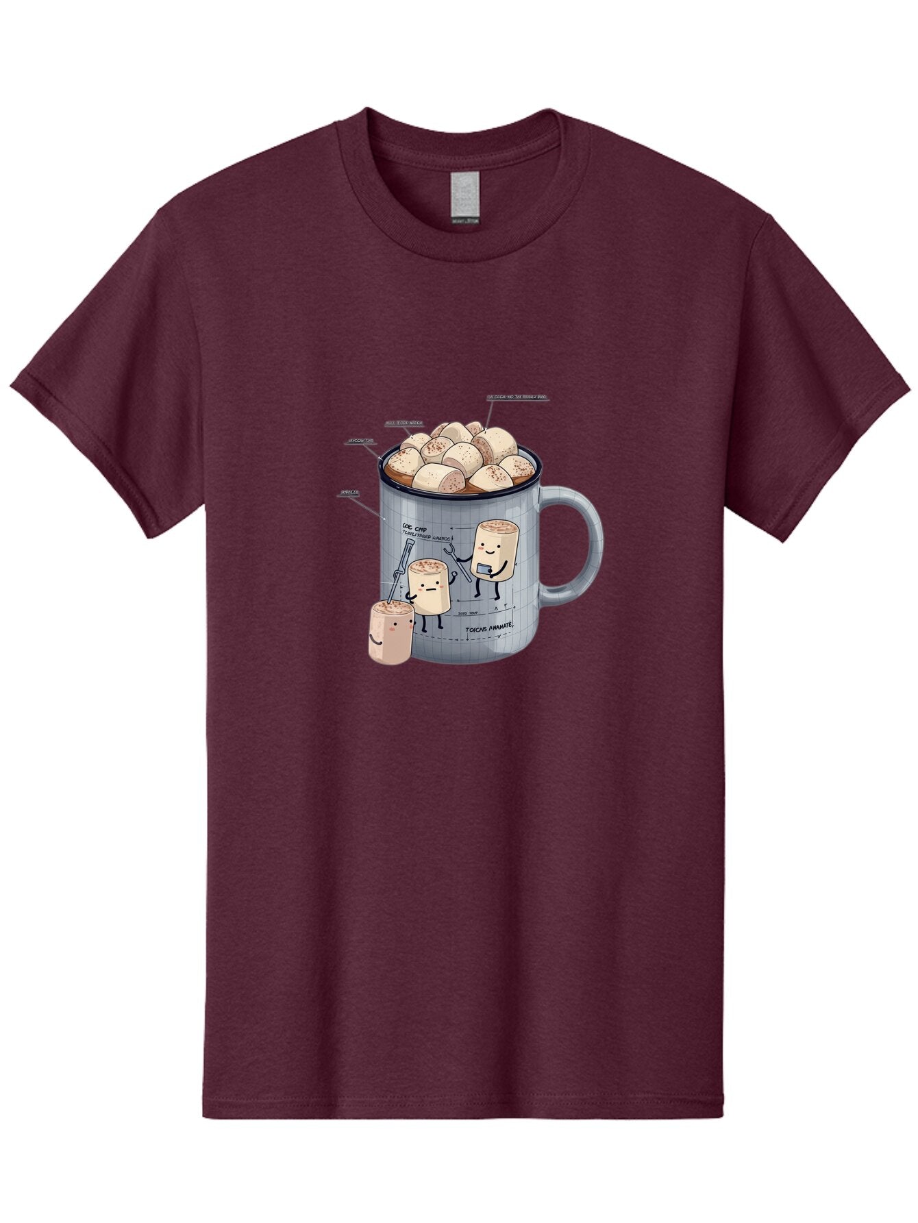 Hot-Chocolate-Mug-With-Marshmallow-1 Men'S Graphic Tee, 100% Cotton, Comfortable Casual Summer Wear, Machine Washable, Vintage Camera, Old Camera, Antique Camera, Black Camera, Classic Photography, Photography Equipment, Nostalgic Device, Bam664 12