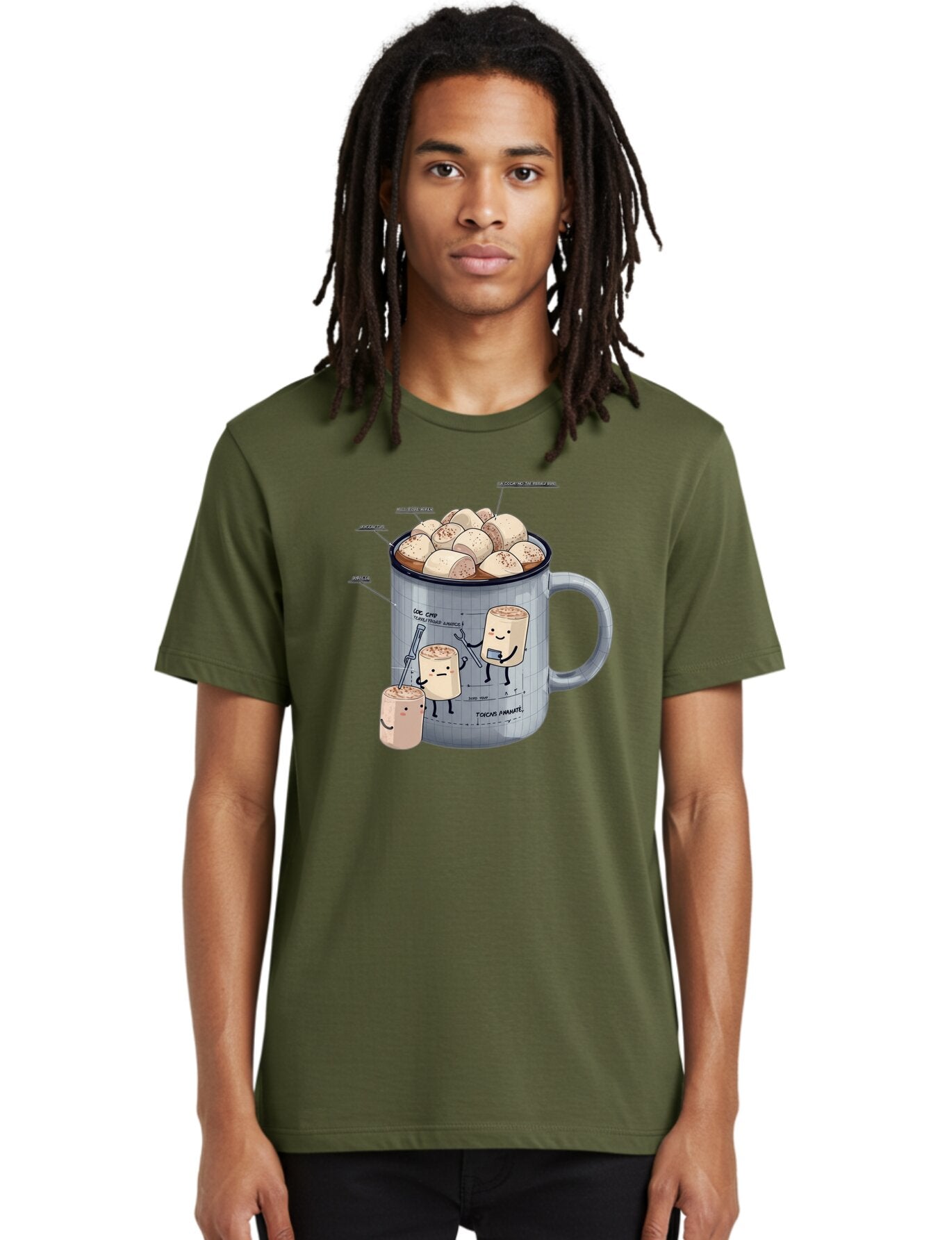 Hot-Chocolate-Mug-With-Marshmallow-1 Men'S Graphic Tee, 100% Cotton, Comfortable Casual Summer Wear, Machine Washable, Vintage Camera, Old Camera, Antique Camera, Black Camera, Classic Photography, Photography Equipment, Nostalgic Device, Bam664 18