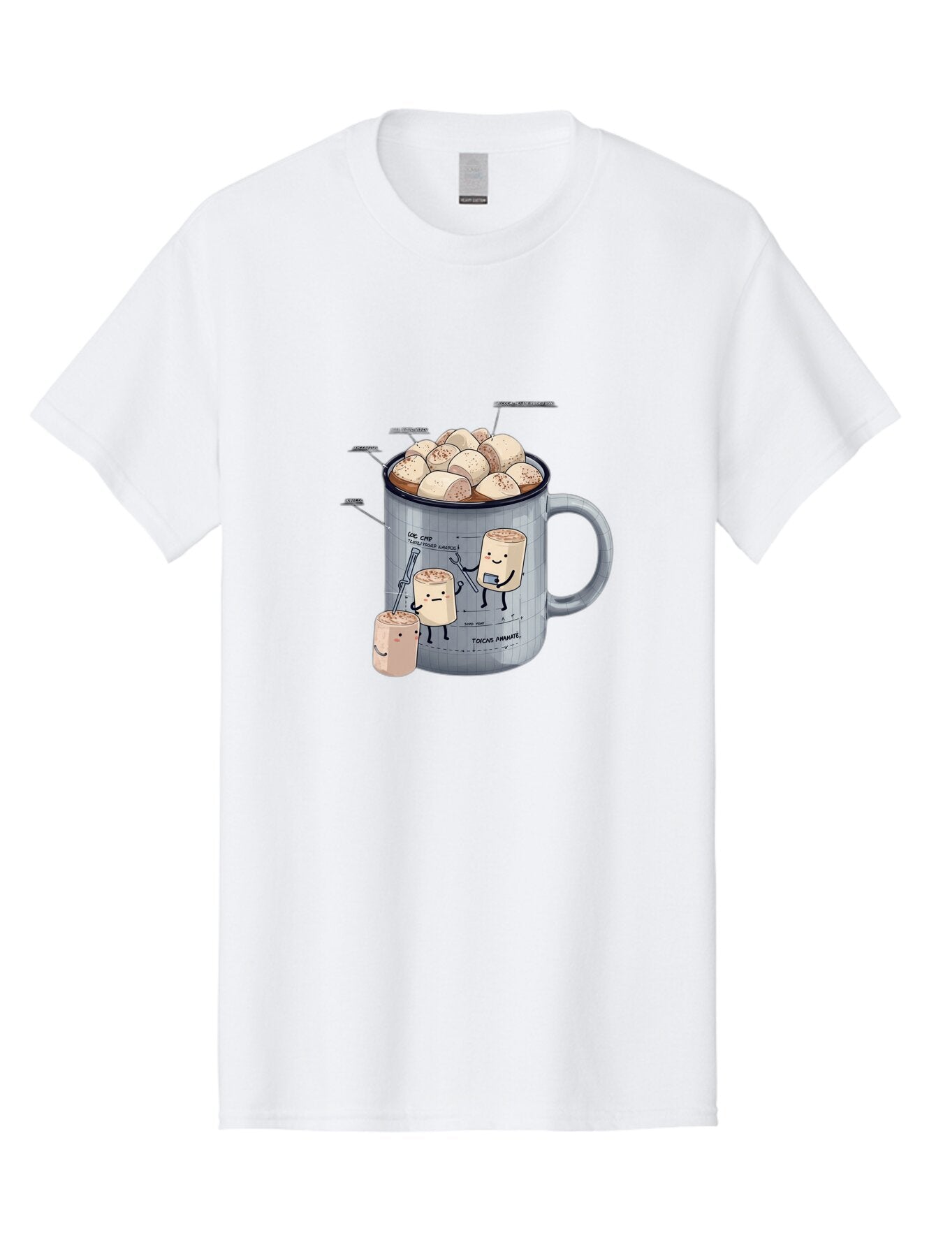 Hot-Chocolate-Mug-With-Marshmallow-1 Men'S Graphic Tee, 100% Cotton, Comfortable Casual Summer Wear, Machine Washable, Vintage Camera, Old Camera, Antique Camera, Black Camera, Classic Photography, Photography Equipment, Nostalgic Device, Bam664 9