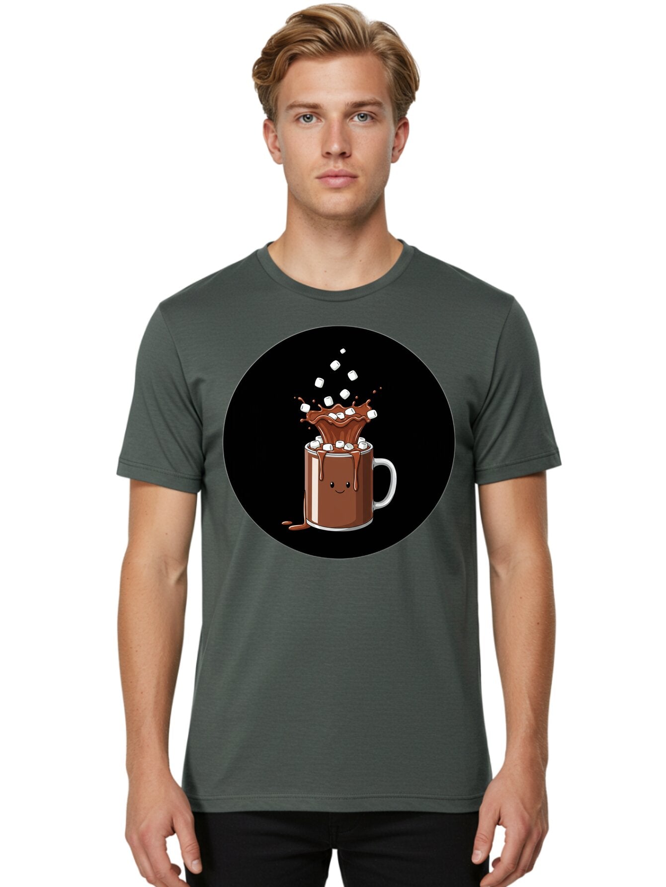 Hot-Chocolate-Mug Men'S Graphic Tee, 100% Cotton, Comfortable Casual Summer Wear, Machine Washable, Vintage Camera, Old Camera, Antique Camera, Black Camera, Classic Photography, Photography Equipment, Nostalgic Device, Film Camera, Camera Art Bam665 17