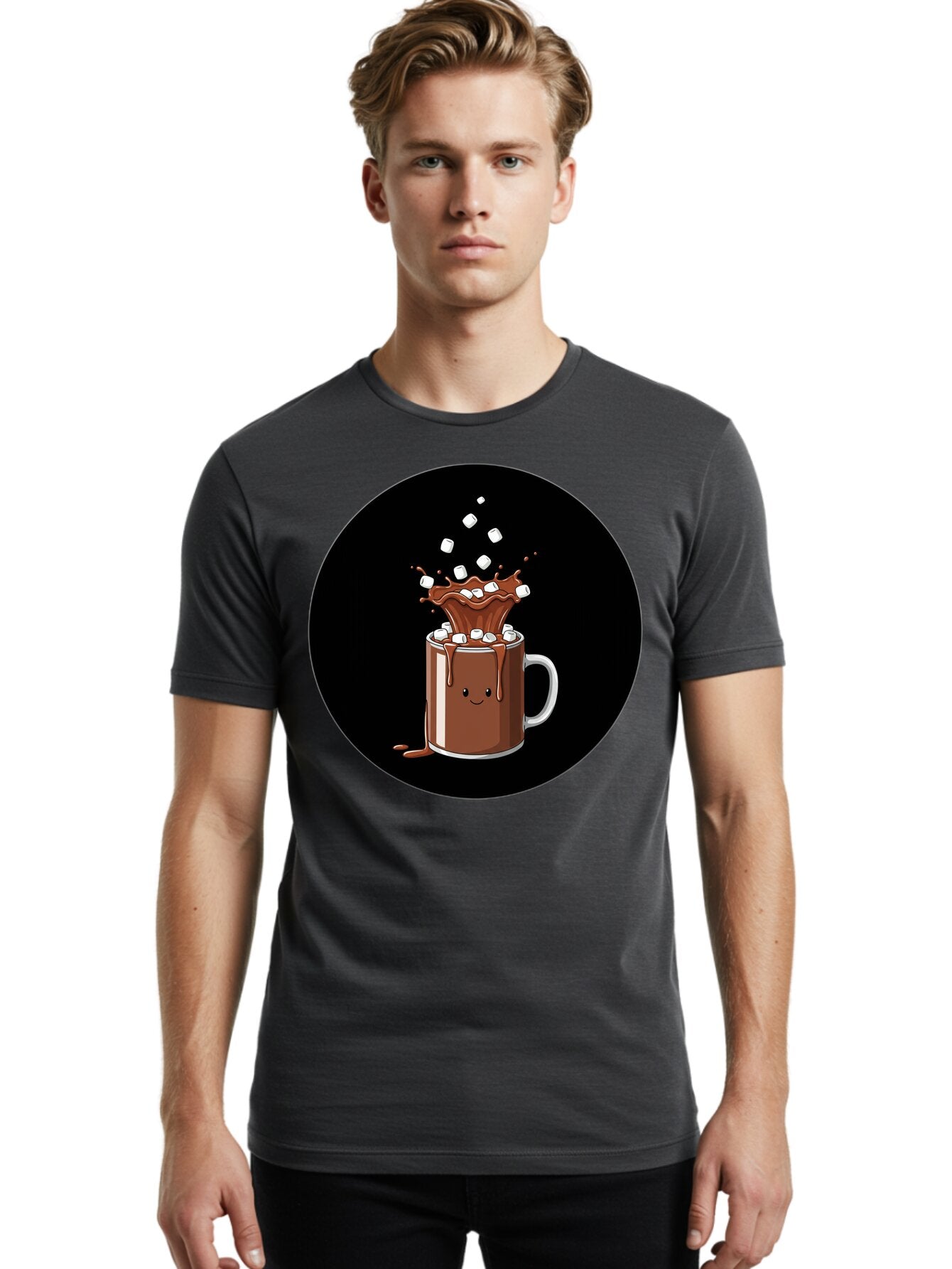 Hot-Chocolate-Mug Men'S Graphic Tee, 100% Cotton, Comfortable Casual Summer Wear, Machine Washable, Vintage Camera, Old Camera, Antique Camera, Black Camera, Classic Photography, Photography Equipment, Nostalgic Device, Film Camera, Camera Art Bam665 18