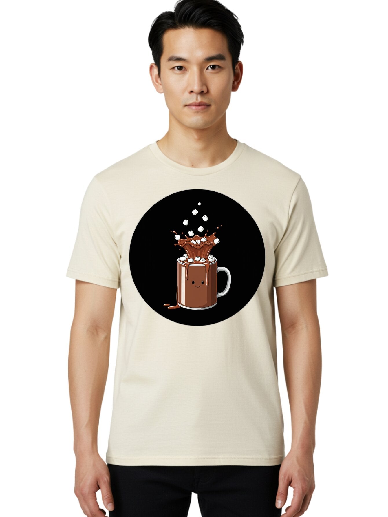 Hot-Chocolate-Mug Men'S Graphic Tee, 100% Cotton, Comfortable Casual Summer Wear, Machine Washable, Vintage Camera, Old Camera, Antique Camera, Black Camera, Classic Photography, Photography Equipment, Nostalgic Device, Film Camera, Camera Art Bam665 19