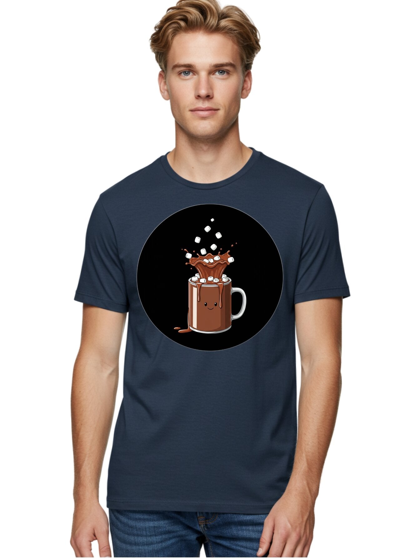 Hot-Chocolate-Mug Men'S Graphic Tee, 100% Cotton, Comfortable Casual Summer Wear, Machine Washable, Vintage Camera, Old Camera, Antique Camera, Black Camera, Classic Photography, Photography Equipment, Nostalgic Device, Film Camera, Camera Art Bam665 26