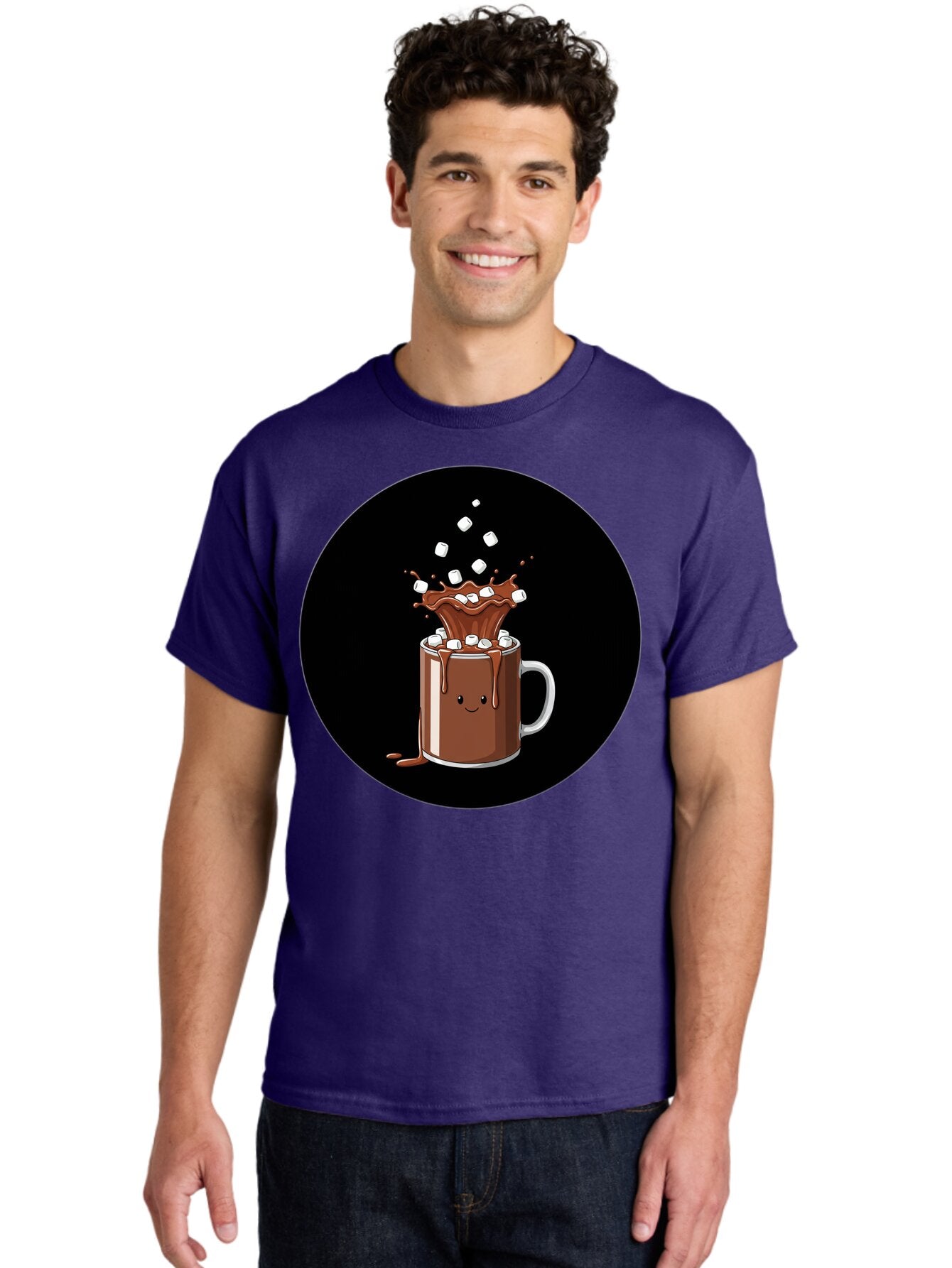 Hot-Chocolate-Mug Men'S Graphic Tee, 100% Cotton, Comfortable Casual Summer Wear, Machine Washable, Vintage Camera, Old Camera, Antique Camera, Black Camera, Classic Photography, Photography Equipment, Nostalgic Device, Film Camera, Camera Art Bam665 30