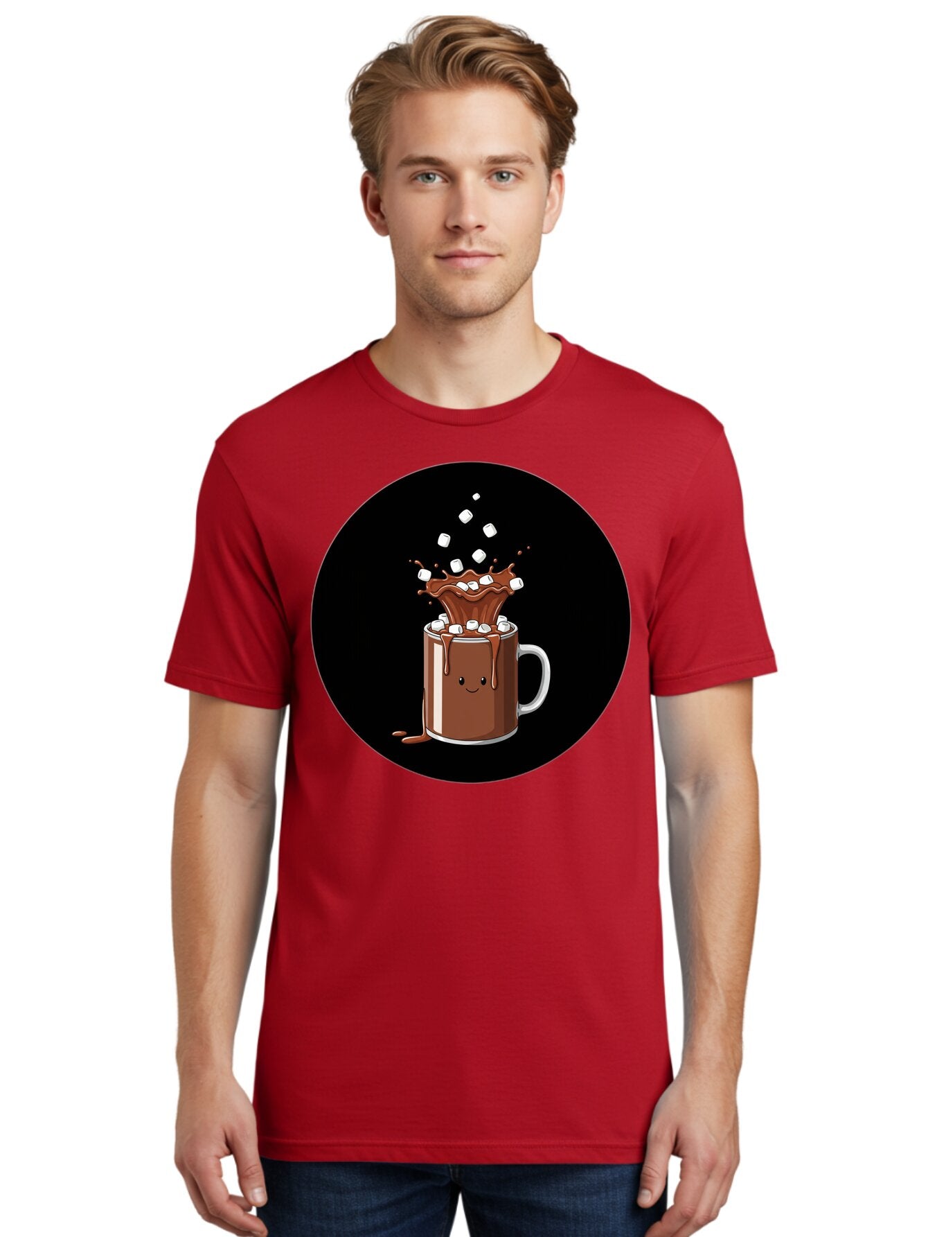 Hot-Chocolate-Mug Men'S Graphic Tee, 100% Cotton, Comfortable Casual Summer Wear, Machine Washable, Vintage Camera, Old Camera, Antique Camera, Black Camera, Classic Photography, Photography Equipment, Nostalgic Device, Film Camera, Camera Art Bam665 20