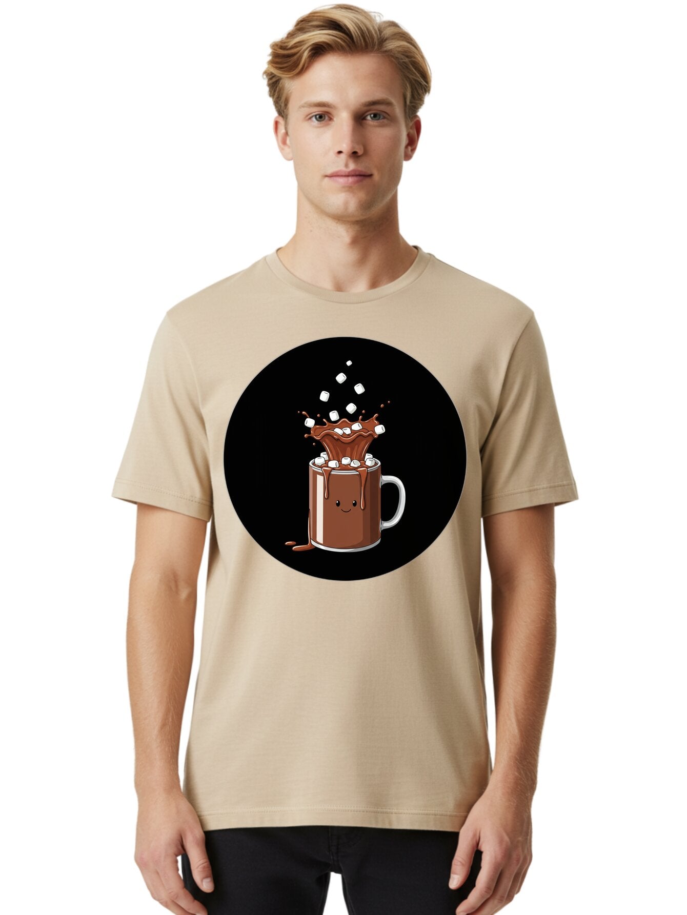 Hot-Chocolate-Mug Men'S Graphic Tee, 100% Cotton, Comfortable Casual Summer Wear, Machine Washable, Vintage Camera, Old Camera, Antique Camera, Black Camera, Classic Photography, Photography Equipment, Nostalgic Device, Film Camera, Camera Art Bam665 28