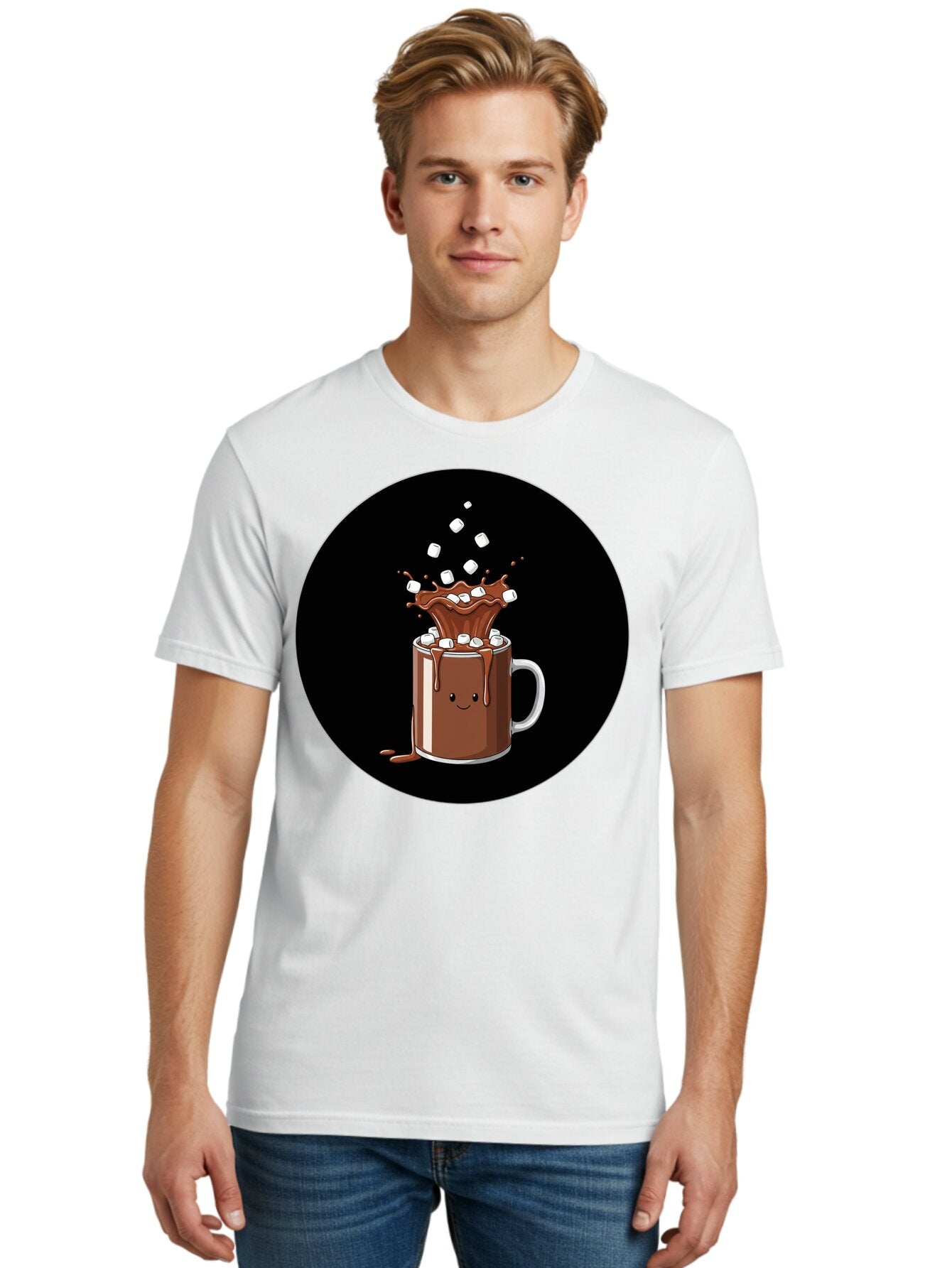 Hot-Chocolate-Mug Men'S Graphic Tee, 100% Cotton, Comfortable Casual Summer Wear, Machine Washable, Vintage Camera, Old Camera, Antique Camera, Black Camera, Classic Photography, Photography Equipment, Nostalgic Device, Film Camera, Camera Art Bam665 21
