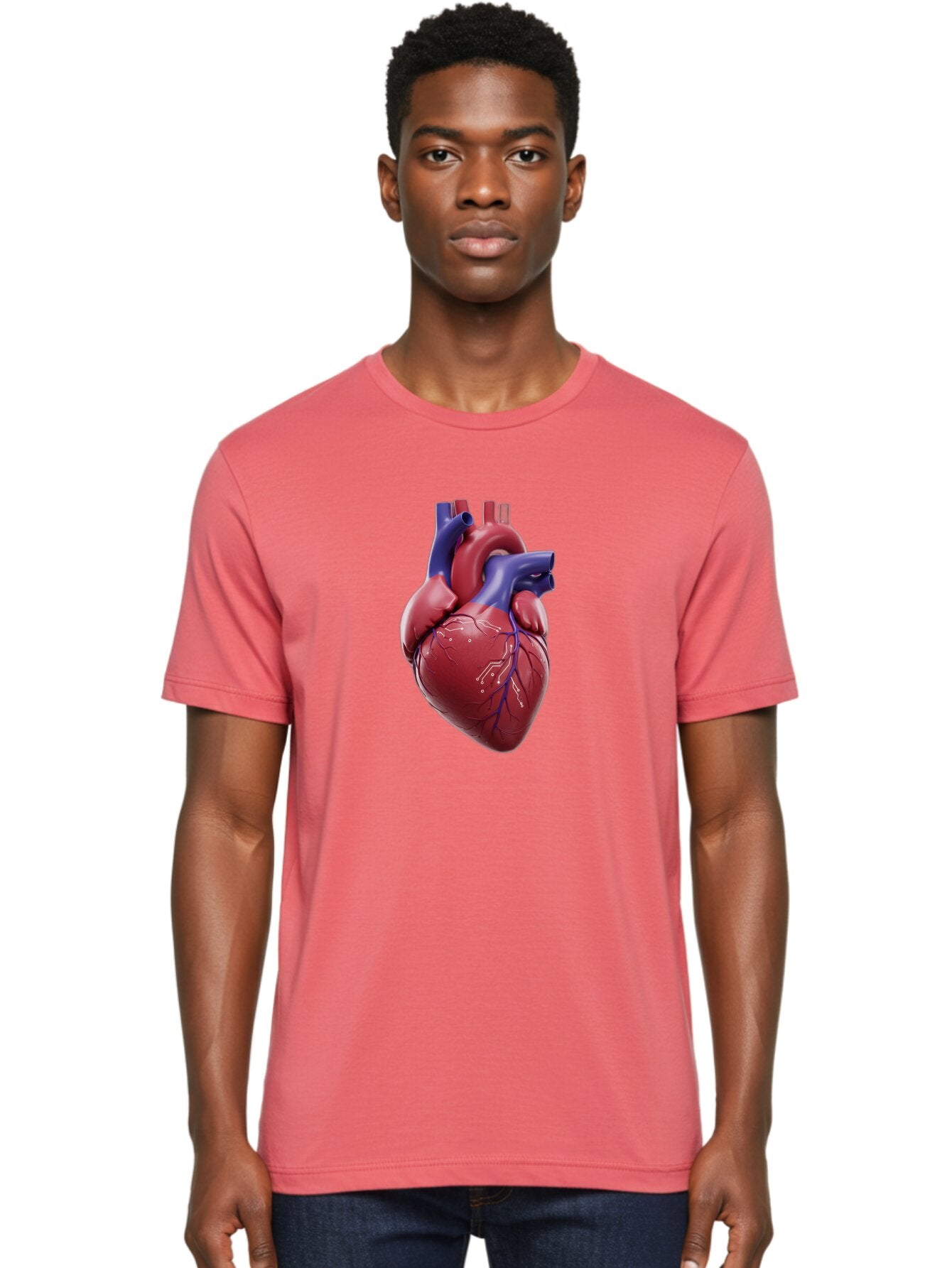 Human-Heart-1 Men'S Graphic Tee, 100% Cotton, Comfortable Casual Summer Wear, Machine Washable, Vintage Camera, Old Camera, Antique Camera, Black Camera, Classic Photography, Photography Equipment, Nostalgic Device, Film Camera, Camera Art Bam669 25