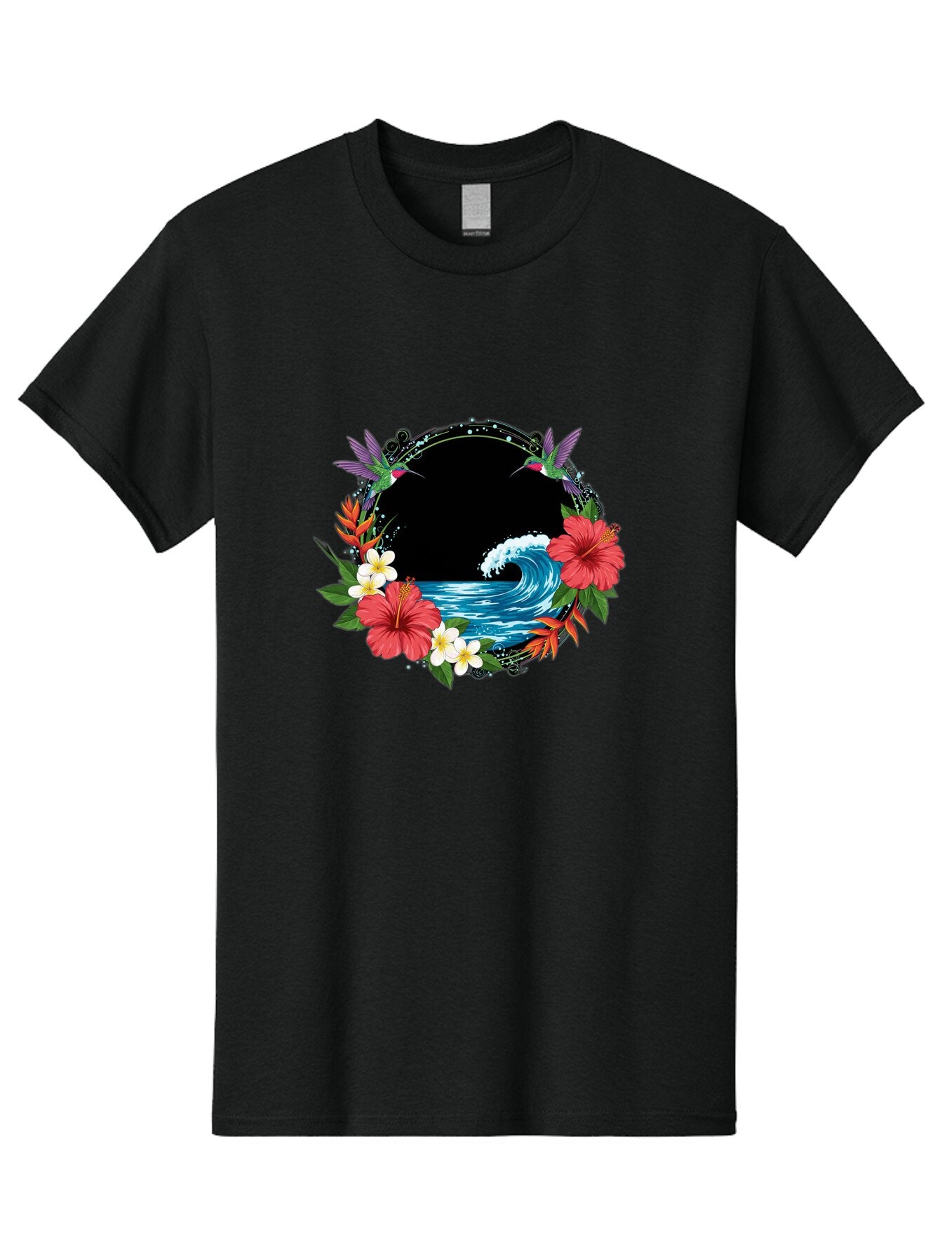 Hummingbird-Ocean-Wave Men'S Graphic Tee, 100% Cotton, Comfortable Casual Summer Wear, Machine Washable, Vintage Camera, Old Camera, Antique Camera, Black Camera, Classic Photography, Photography Equipment, Nostalgic Device, Film Camera, Bam671 8