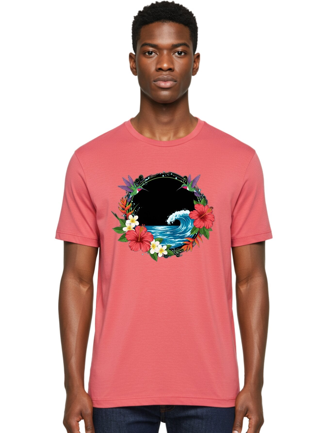 Hummingbird-Ocean-Wave Men'S Graphic Tee, 100% Cotton, Comfortable Casual Summer Wear, Machine Washable, Vintage Camera, Old Camera, Antique Camera, Black Camera, Classic Photography, Photography Equipment, Nostalgic Device, Film Camera, Bam671 21