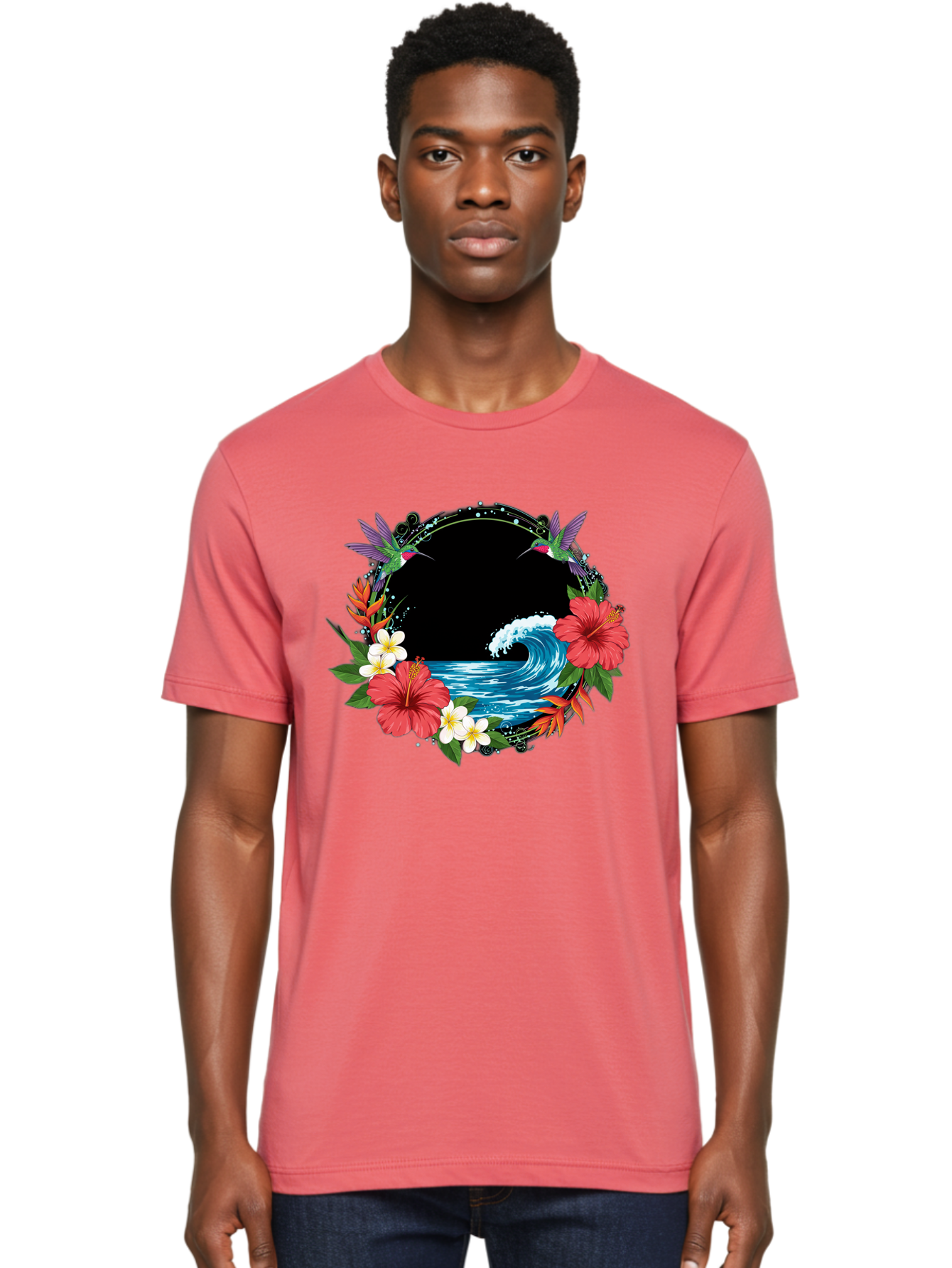 Hummingbird-Ocean-Wave Men'S Graphic Tee, 100% Cotton, Comfortable Casual Summer Wear, Machine Washable, Vintage Camera, Old Camera, Antique Camera, Black Camera, Classic Photography, Photography Equipment, Nostalgic Device, Film Camera, Bam671 25