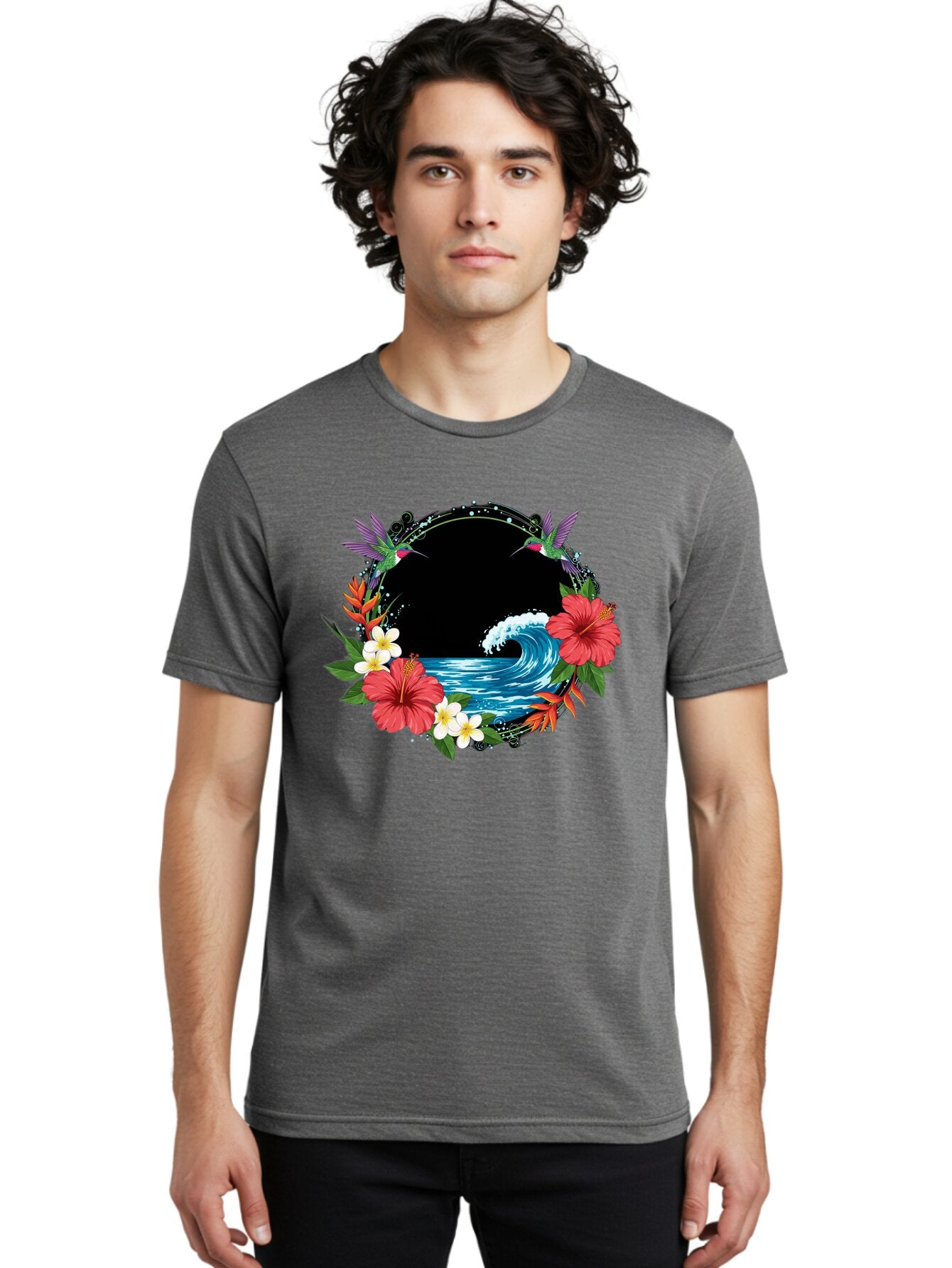 Hummingbird-Ocean-Wave Men'S Graphic Tee, 100% Cotton, Comfortable Casual Summer Wear, Machine Washable, Vintage Camera, Old Camera, Antique Camera, Black Camera, Classic Photography, Photography Equipment, Nostalgic Device, Film Camera, Bam671 22