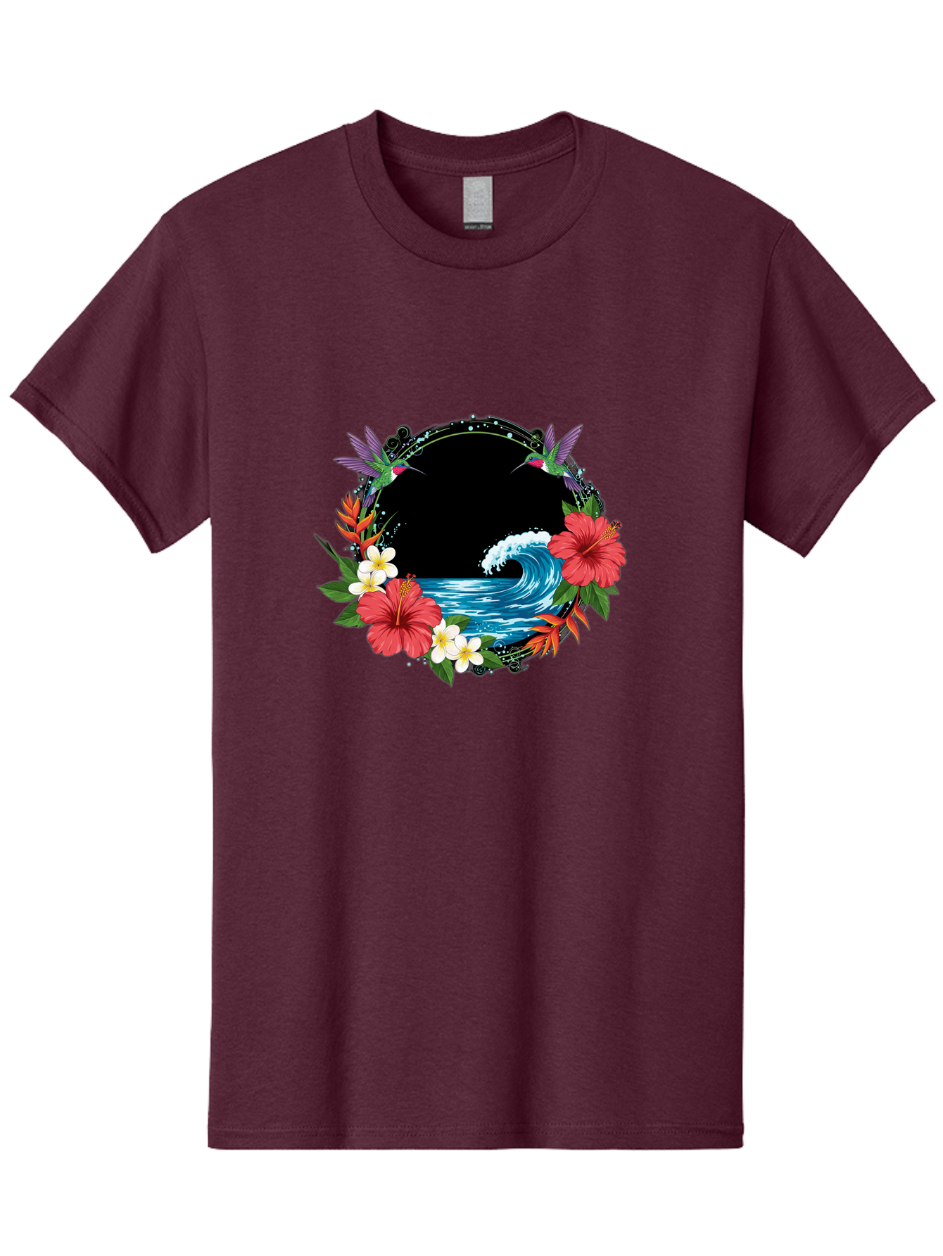 Hummingbird-Ocean-Wave Men'S Graphic Tee, 100% Cotton, Comfortable Casual Summer Wear, Machine Washable, Vintage Camera, Old Camera, Antique Camera, Black Camera, Classic Photography, Photography Equipment, Nostalgic Device, Film Camera, Bam671