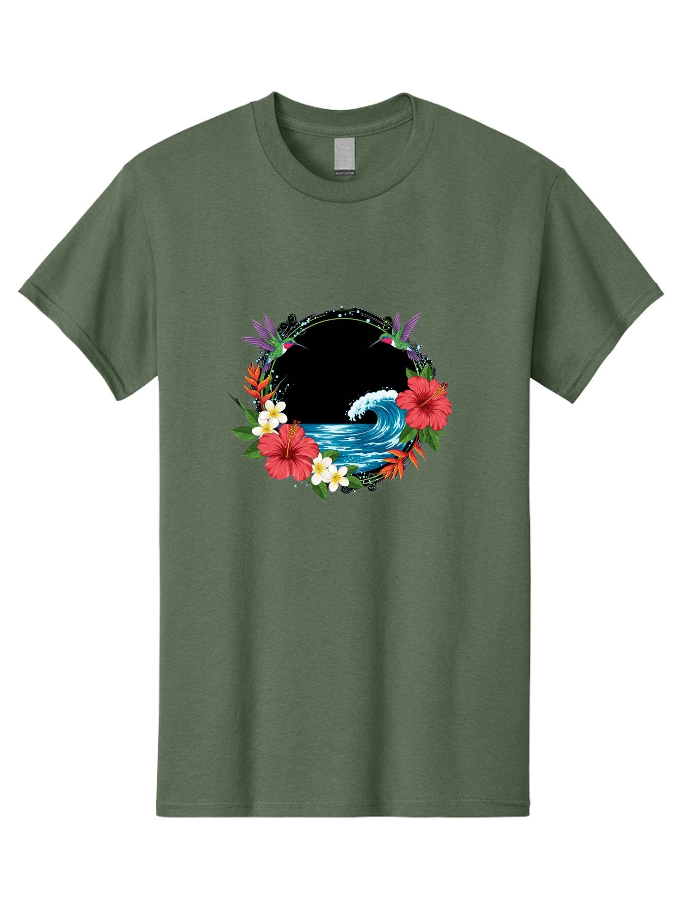 Hummingbird-Ocean-Wave Men'S Graphic Tee, 100% Cotton, Comfortable Casual Summer Wear, Machine Washable, Vintage Camera, Old Camera, Antique Camera, Black Camera, Classic Photography, Photography Equipment, Nostalgic Device, Film Camera, Bam671 5
