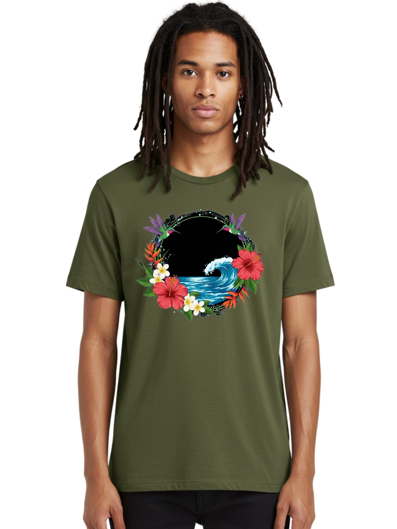 Hummingbird-Ocean-Wave Men'S Graphic Tee, 100% Cotton, Comfortable Casual Summer Wear, Machine Washable, Vintage Camera, Old Camera, Antique Camera, Black Camera, Classic Photography, Photography Equipment, Nostalgic Device, Film Camera, Bam671 23