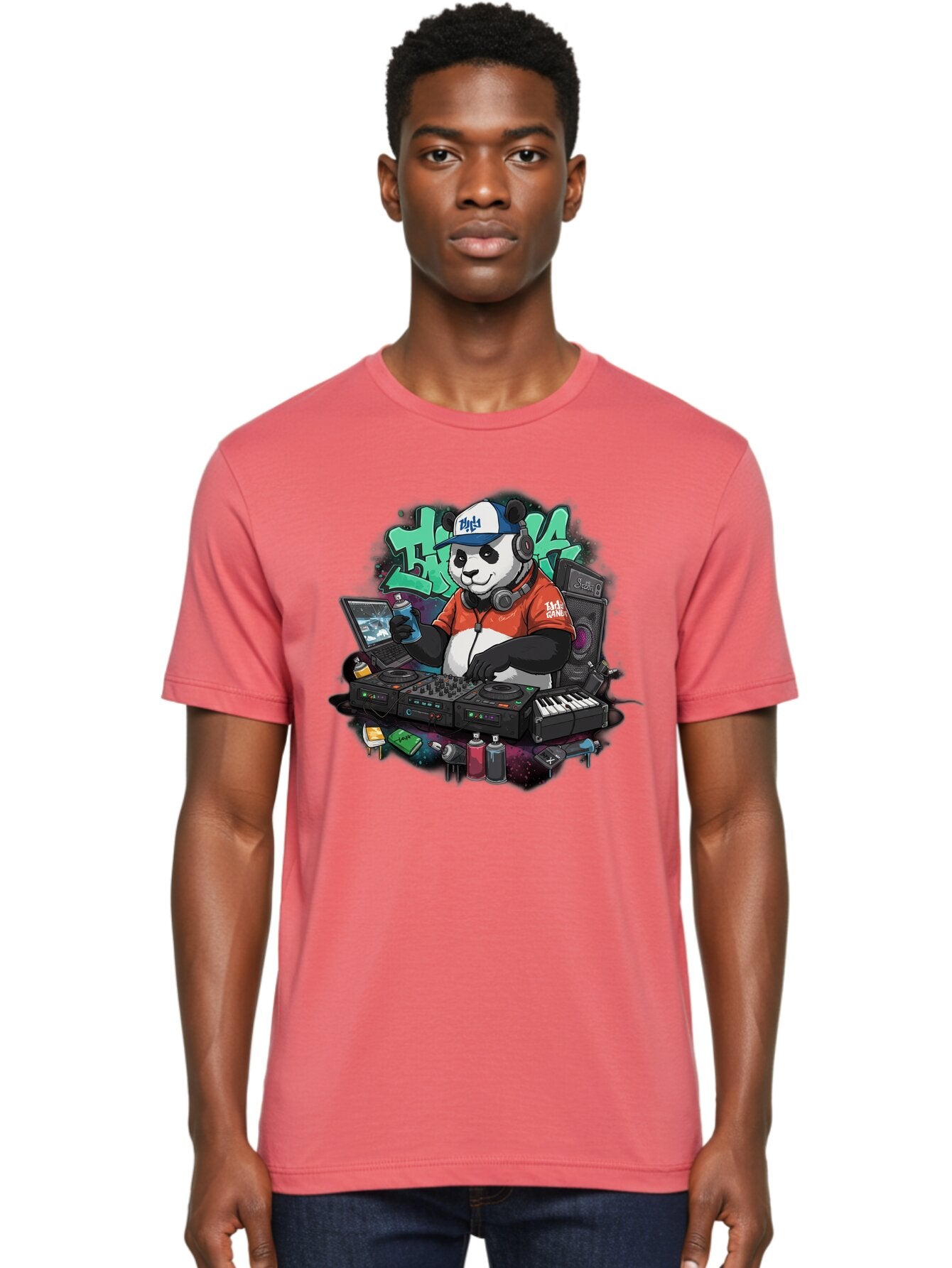 Hypha-Panda-Dj Men'S Graphic Tee, 100% Cotton, Comfortable Casual Summer Wear, Machine Washable, Vintage Camera, Old Camera, Antique Camera, Black Camera, Classic Photography, Photography Equipment, Nostalgic Device, Film Camera, Camera Art Bam674 19