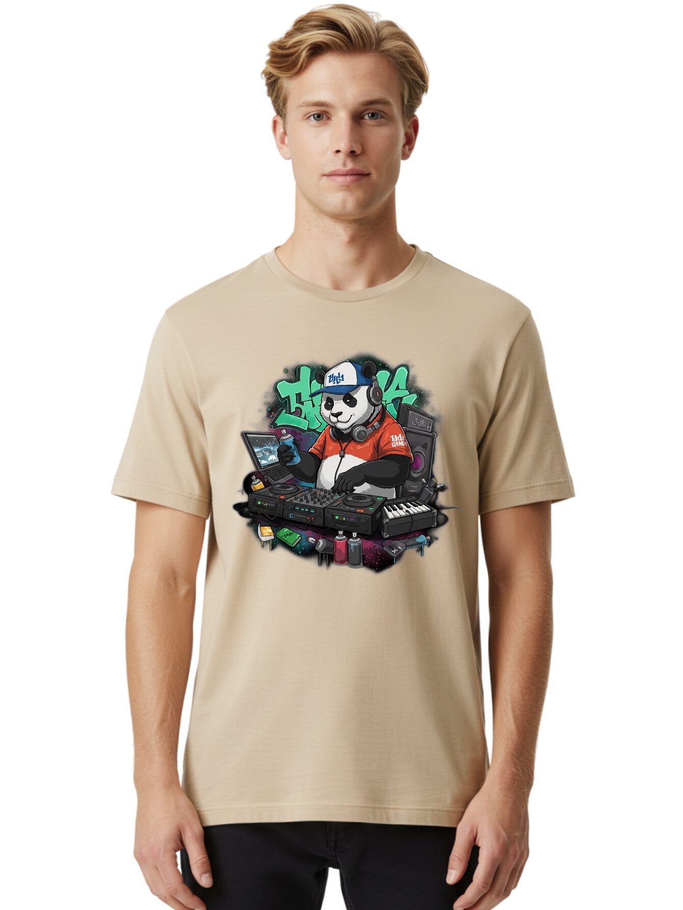 Hypha-Panda-Dj Men'S Graphic Tee, 100% Cotton, Comfortable Casual Summer Wear, Machine Washable, Vintage Camera, Old Camera, Antique Camera, Black Camera, Classic Photography, Photography Equipment, Nostalgic Device, Film Camera, Camera Art Bam674 30