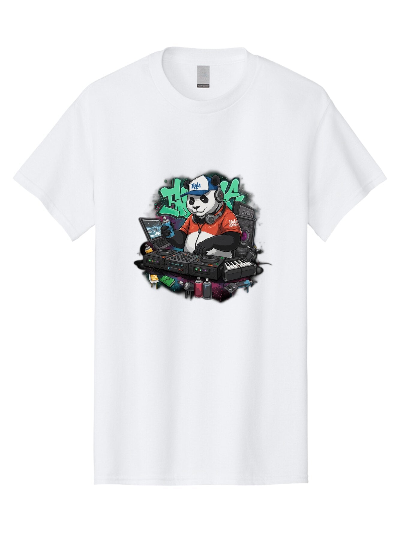 Hypha-Panda-Dj Men'S Graphic Tee, 100% Cotton, Comfortable Casual Summer Wear, Machine Washable, Vintage Camera, Old Camera, Antique Camera, Black Camera, Classic Photography, Photography Equipment, Nostalgic Device, Film Camera, Camera Art Bam674 3