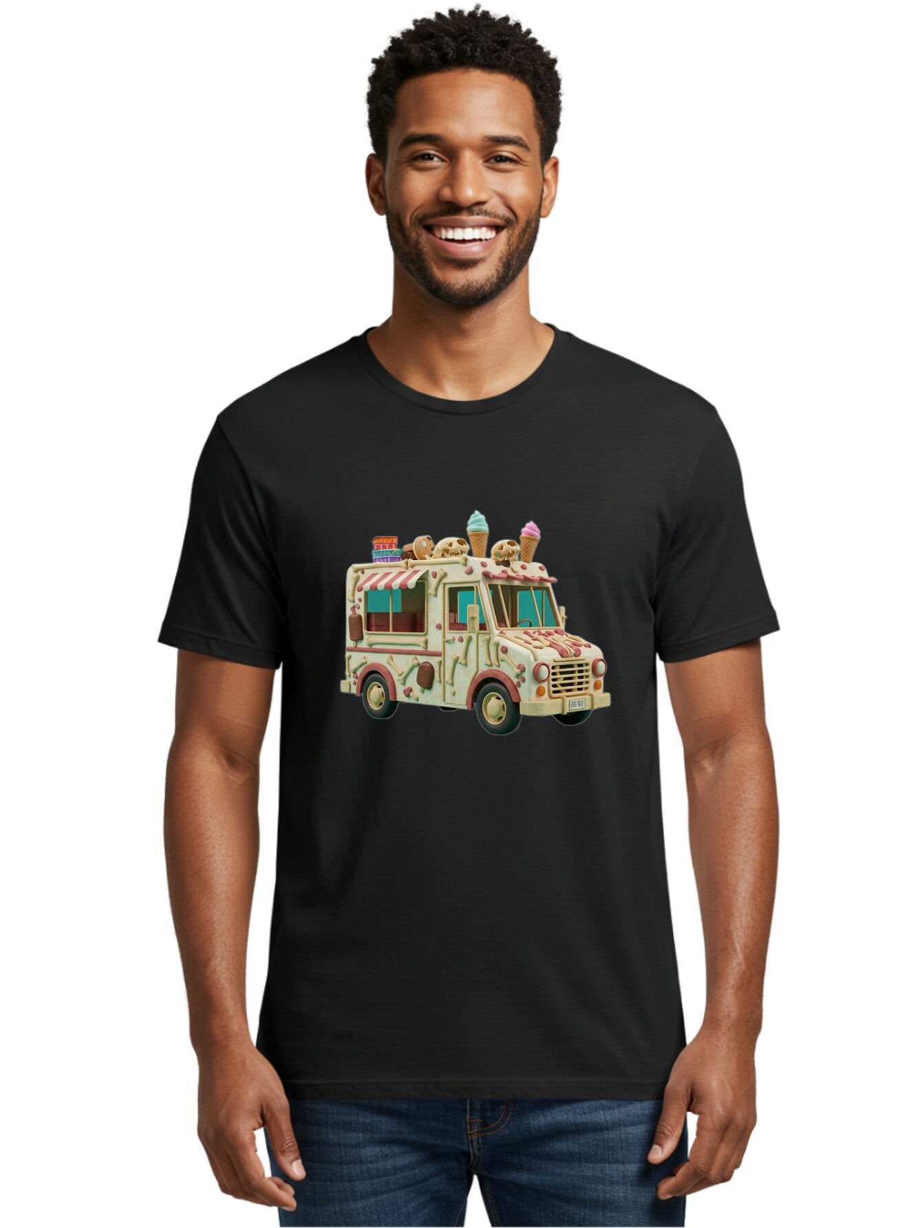 Ice-Cream-Truck Men'S Graphic Tee, 100% Cotton, Comfortable Casual Summer Wear, Machine Washable, Vintage Camera, Old Camera, Antique Camera, Black Camera, Classic Photography, Photography Equipment, Nostalgic Device, Film Camera, Camera Art Bam679 19