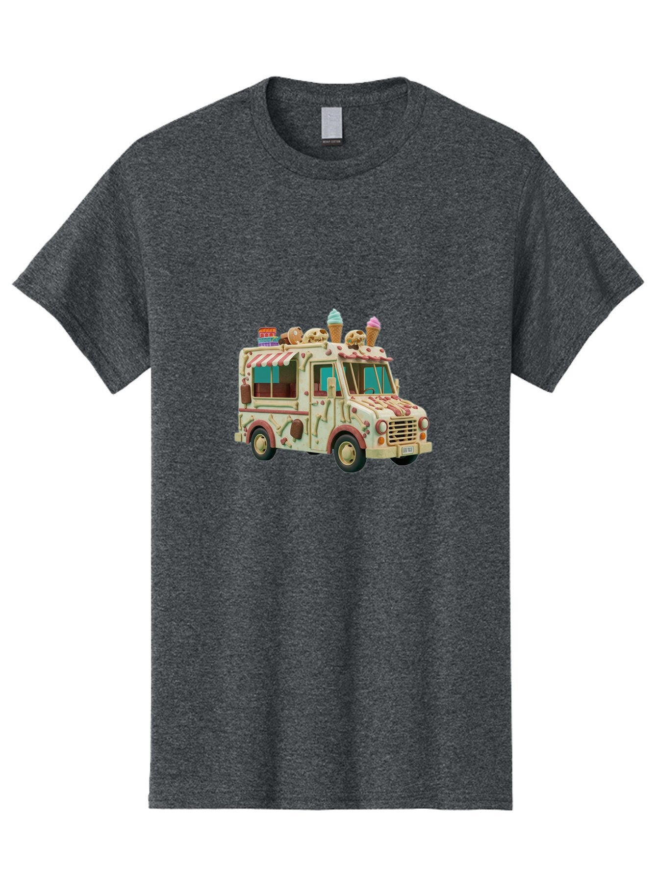 Ice-Cream-Truck Men'S Graphic Tee, 100% Cotton, Comfortable Casual Summer Wear, Machine Washable, Vintage Camera, Old Camera, Antique Camera, Black Camera, Classic Photography, Photography Equipment, Nostalgic Device, Film Camera, Camera Art Bam679