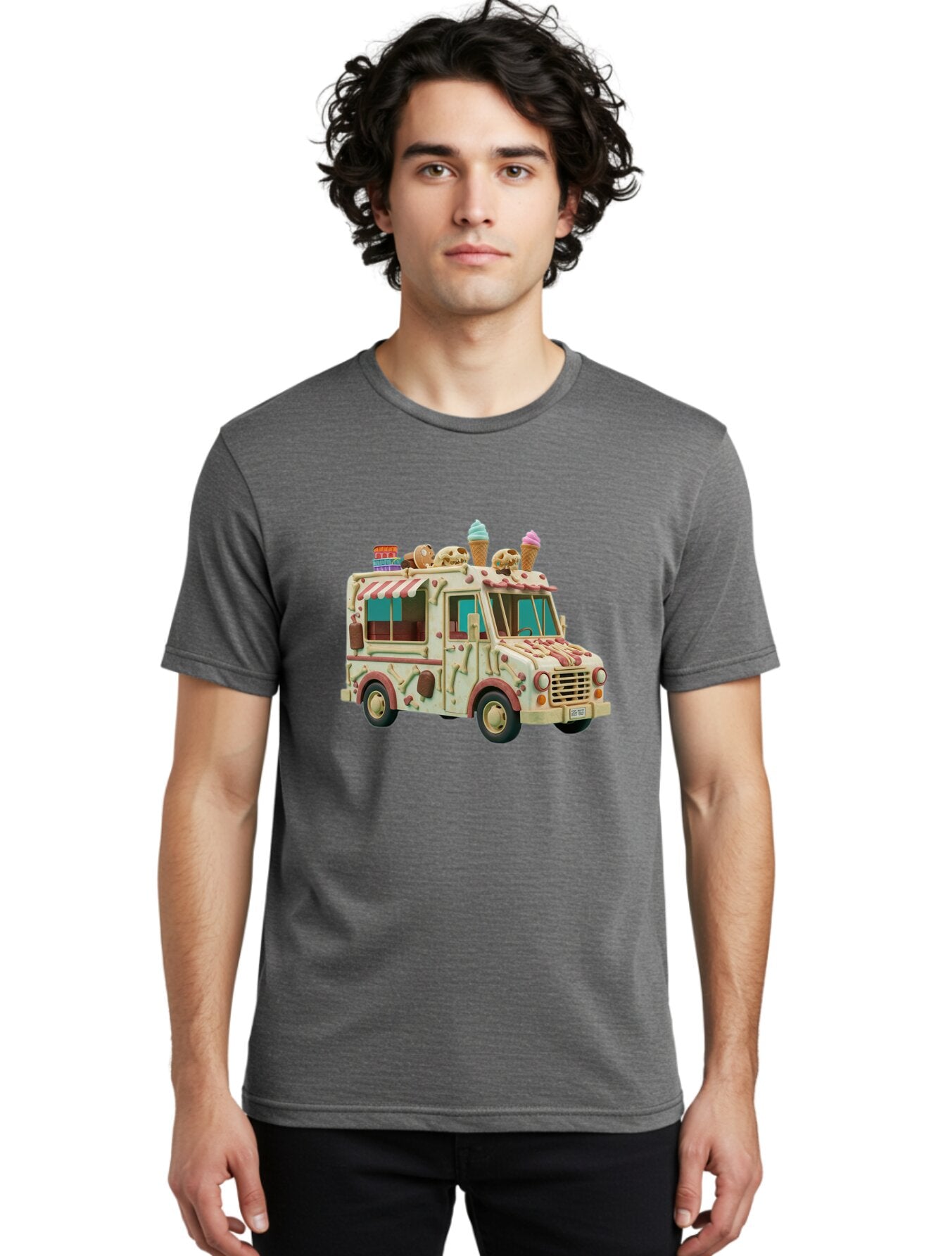 Ice-Cream-Truck Men'S Graphic Tee, 100% Cotton, Comfortable Casual Summer Wear, Machine Washable, Vintage Camera, Old Camera, Antique Camera, Black Camera, Classic Photography, Photography Equipment, Nostalgic Device, Film Camera, Camera Art Bam679 26