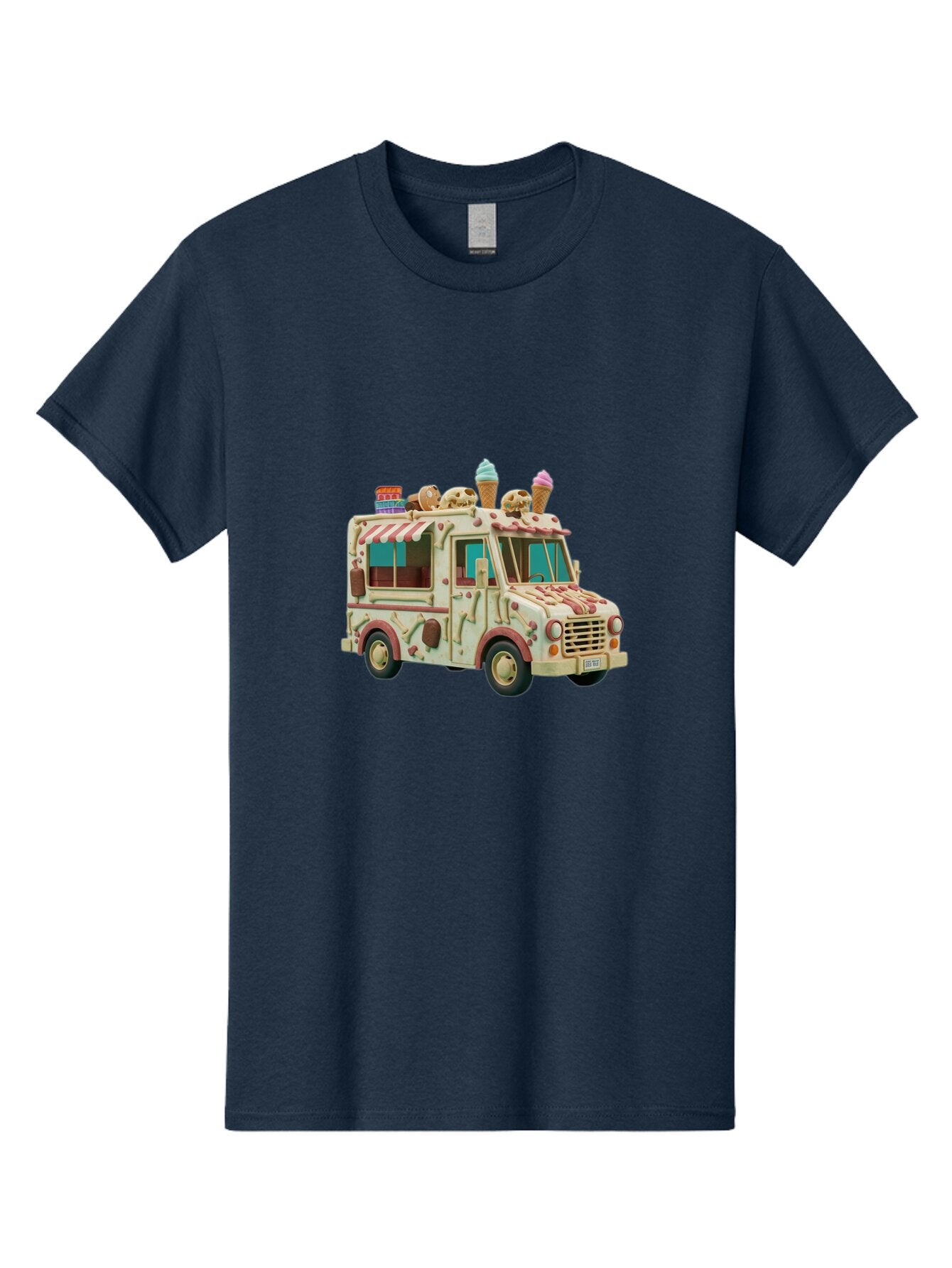 Ice-Cream-Truck Men'S Graphic Tee, 100% Cotton, Comfortable Casual Summer Wear, Machine Washable, Vintage Camera, Old Camera, Antique Camera, Black Camera, Classic Photography, Photography Equipment, Nostalgic Device, Film Camera, Camera Art Bam679 13