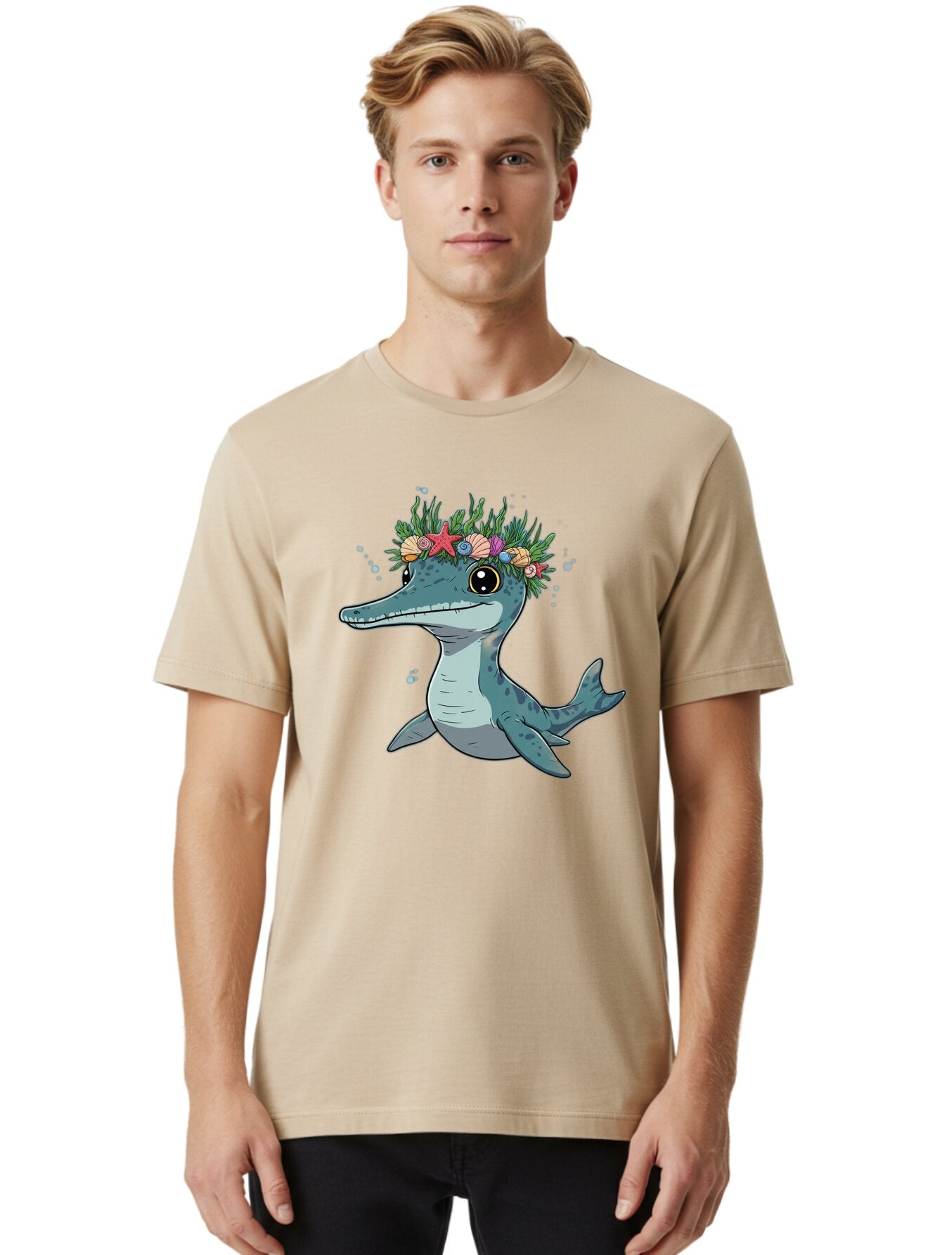 Ichthyosaurus-With-Crown Men'S Graphic Tee, 100% Cotton, Comfortable Casual Summer Wear, Machine Washable, Vintage Camera, Old Camera, Antique Camera, Black Camera, Classic Photography, Photography Equipment, Nostalgic Device, Film Camera, Bam681 25